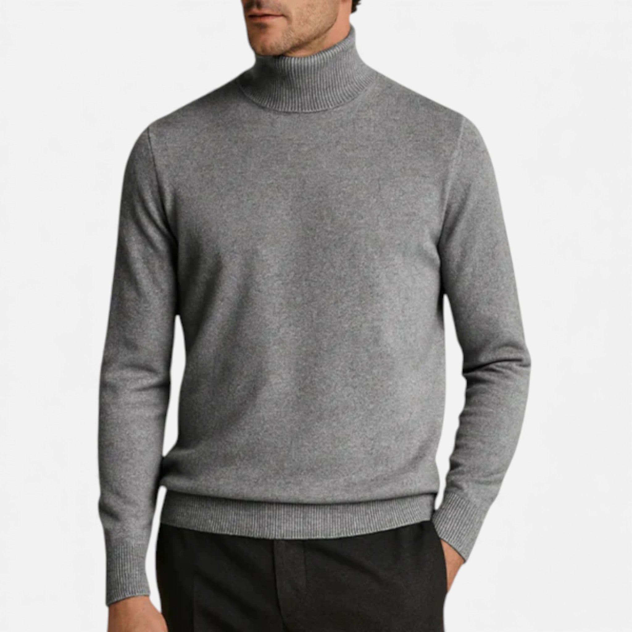 Veroux Mode | Men’s Ribbed Turtleneck Jumper – Sinclair Edition