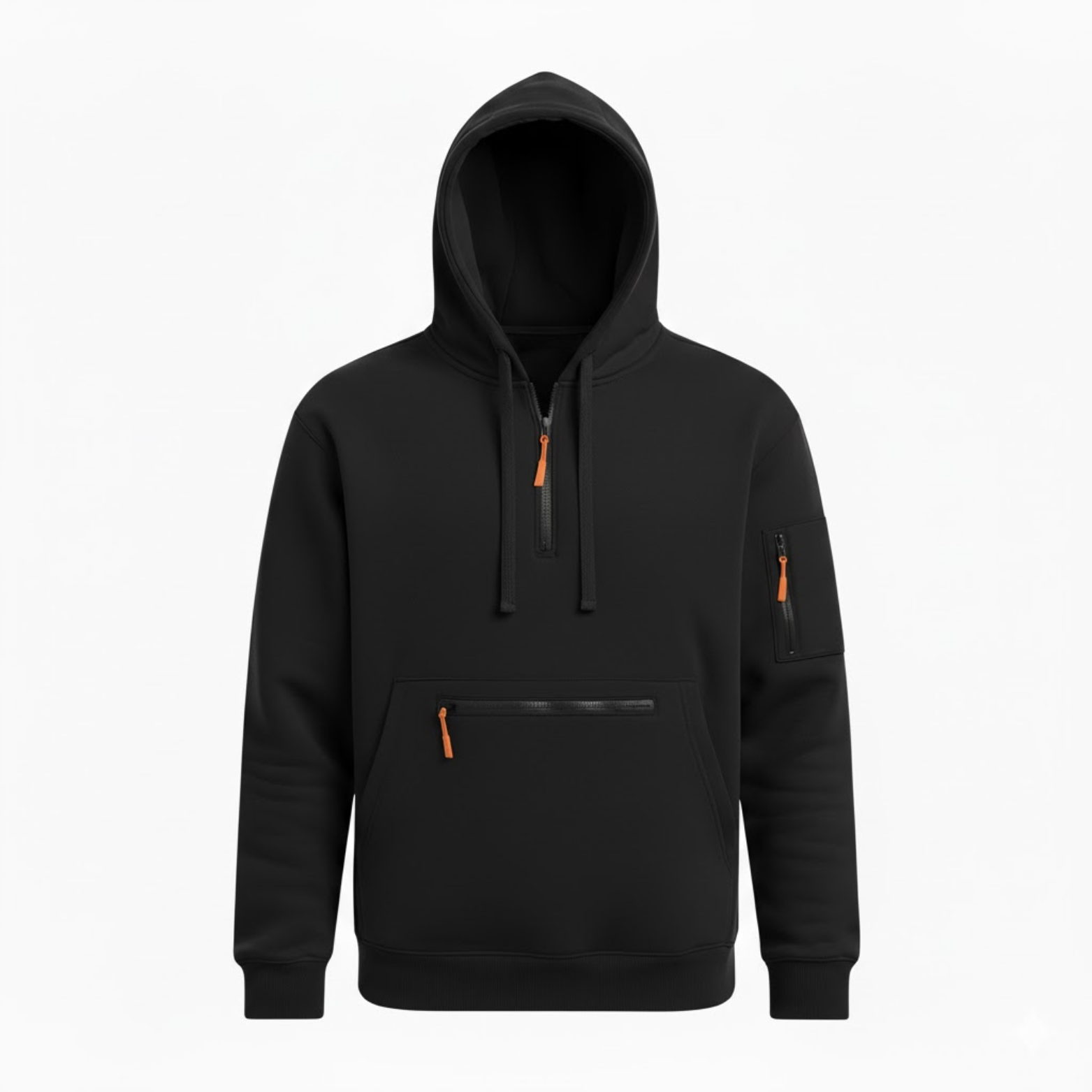 Men's Quarter Zip Tactical Hoodie Pullover Long Sleeve Casual Sweatshirt with Pockets