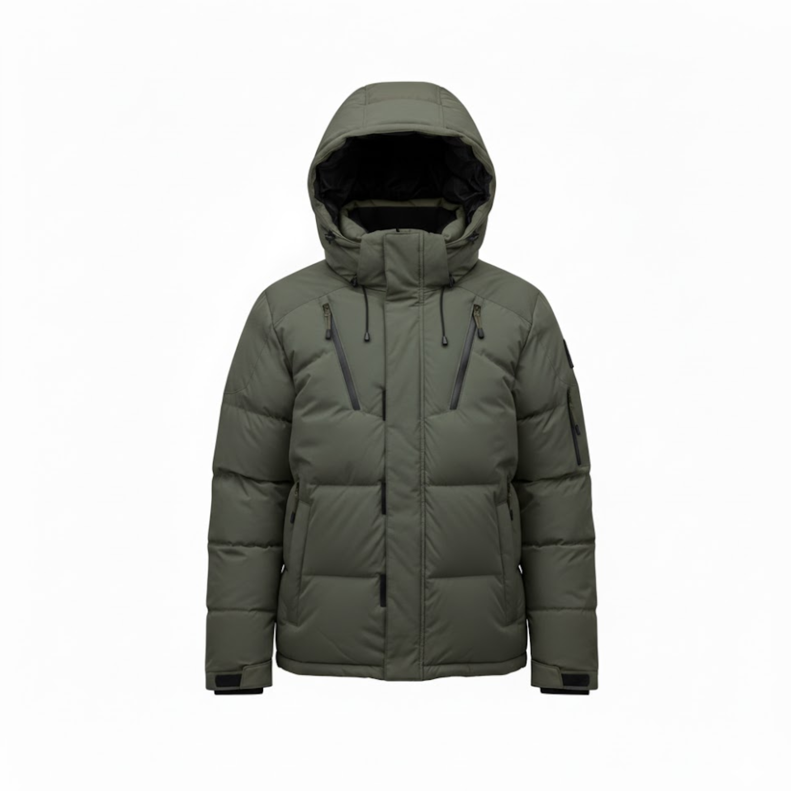 Men's Hooded Puffer Parka Thick Warm Duck Down Jacket Windbreaker Overcoat