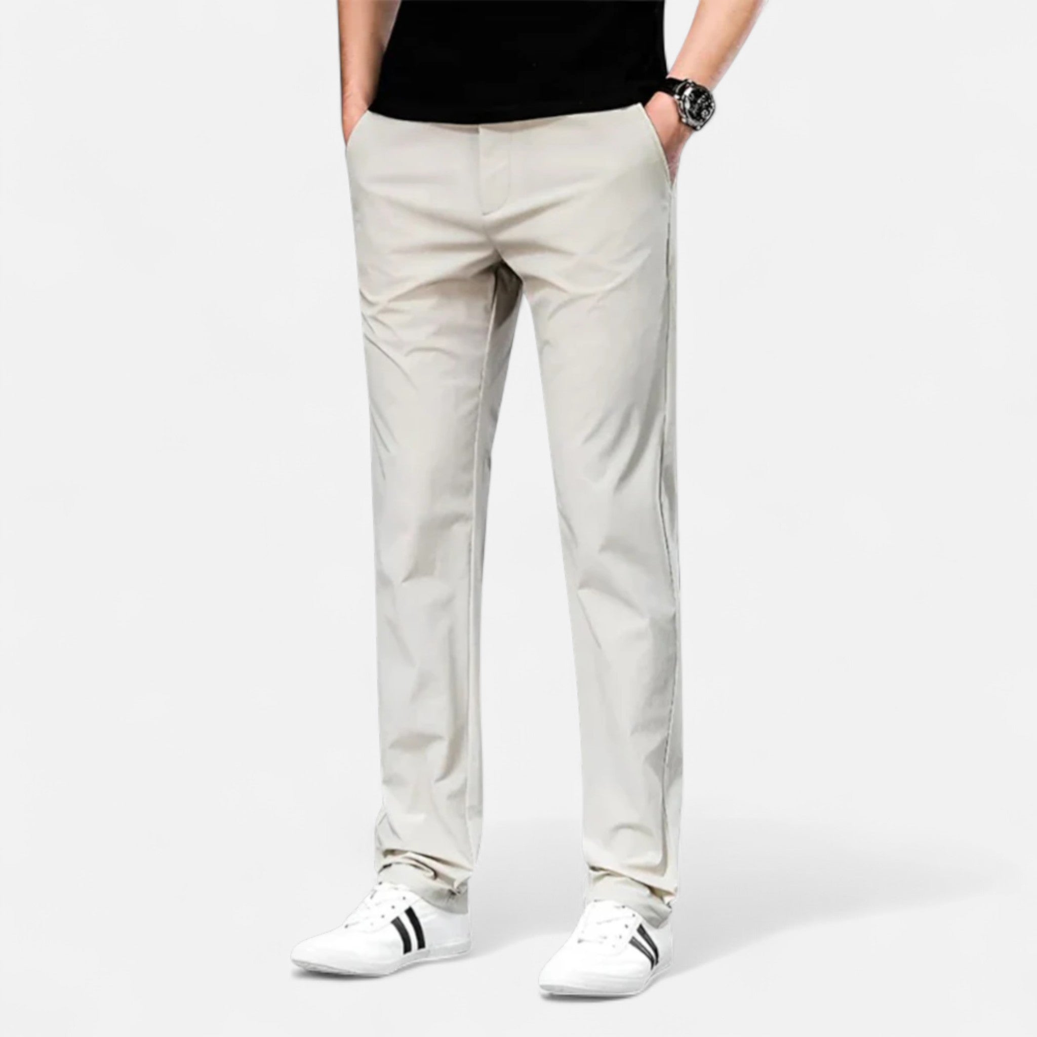Veroux Mode | Men’s Tailored Chino Trousers – Everyday Elegance, Refined Versatility