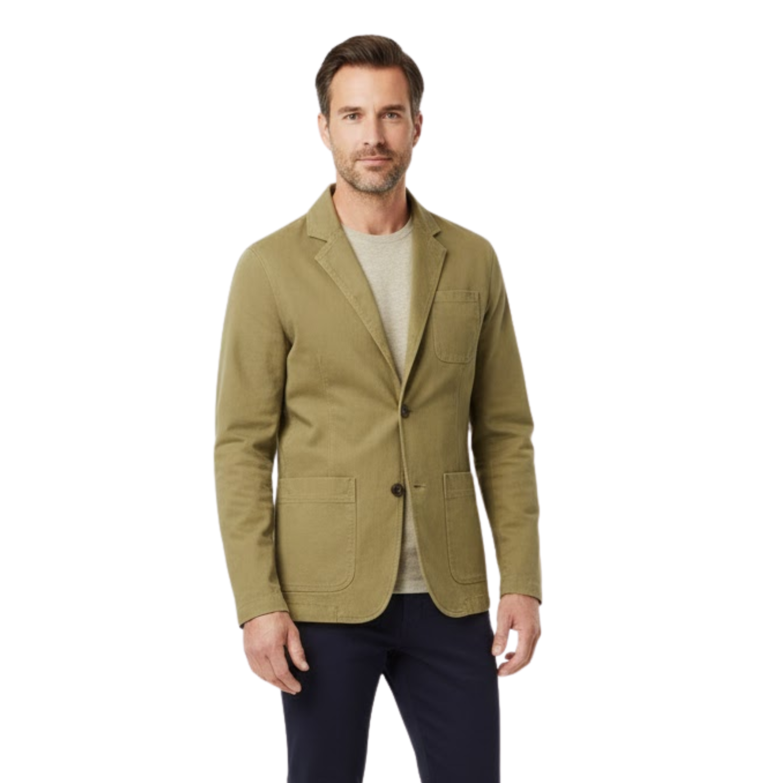 Men's Smart Casual Blazer Single Breasted Slim Fit Polyester Sport Coat Jacket