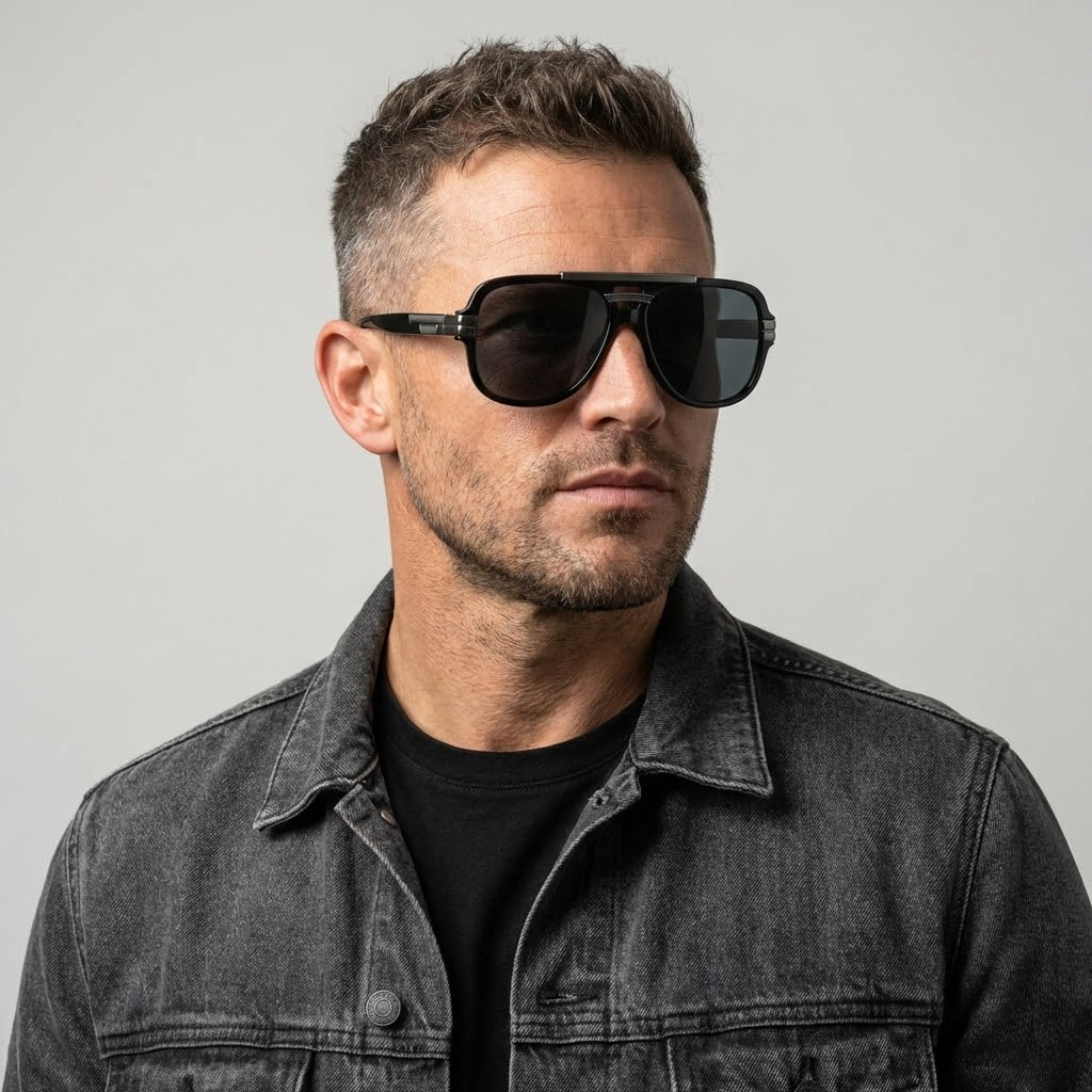 Double Bridge Pilot Sunglasses Oversized Fashion Shades UV400 Gradient Lens Eyewear