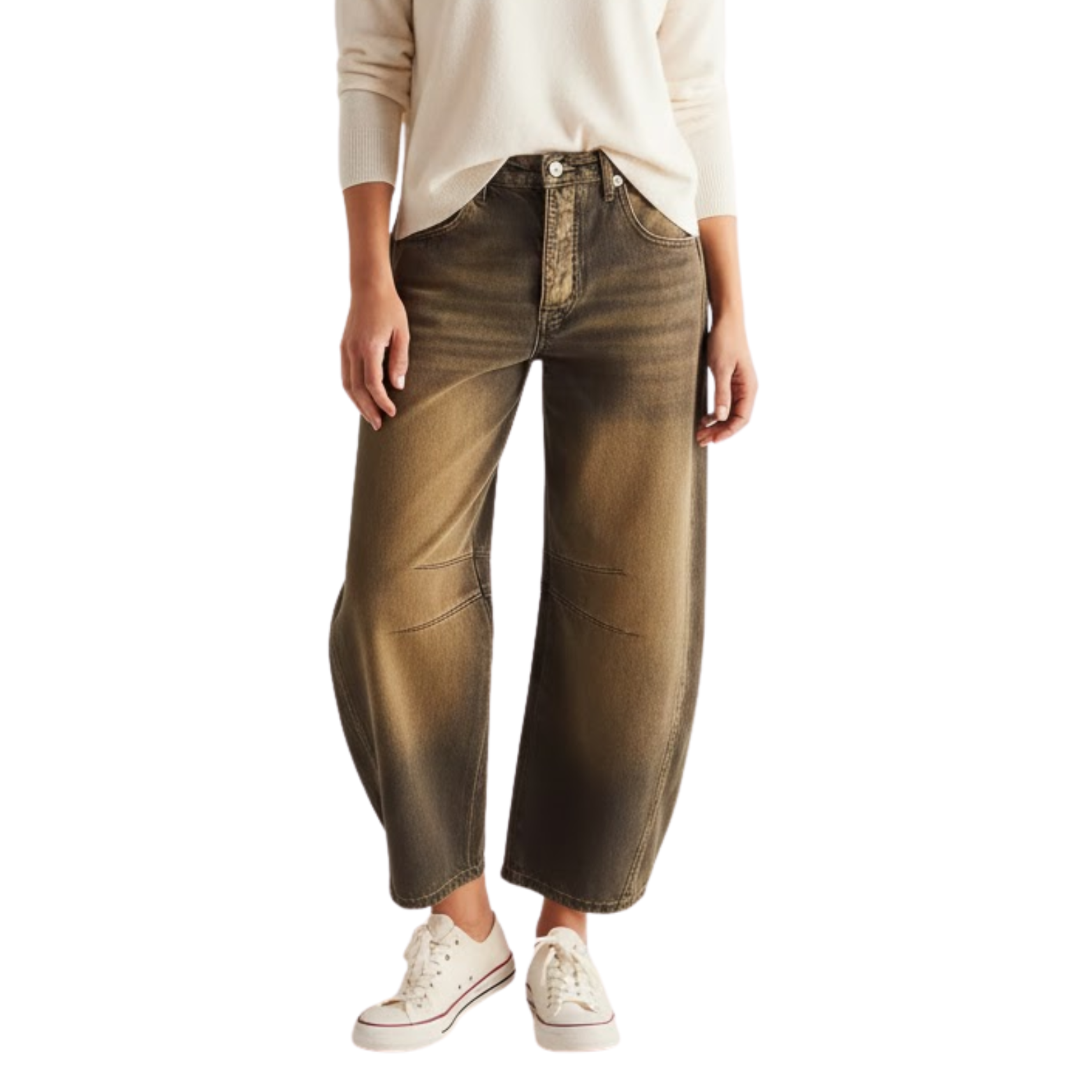 Women Vintage American Style Denim Jeans Splicing Straight Pants