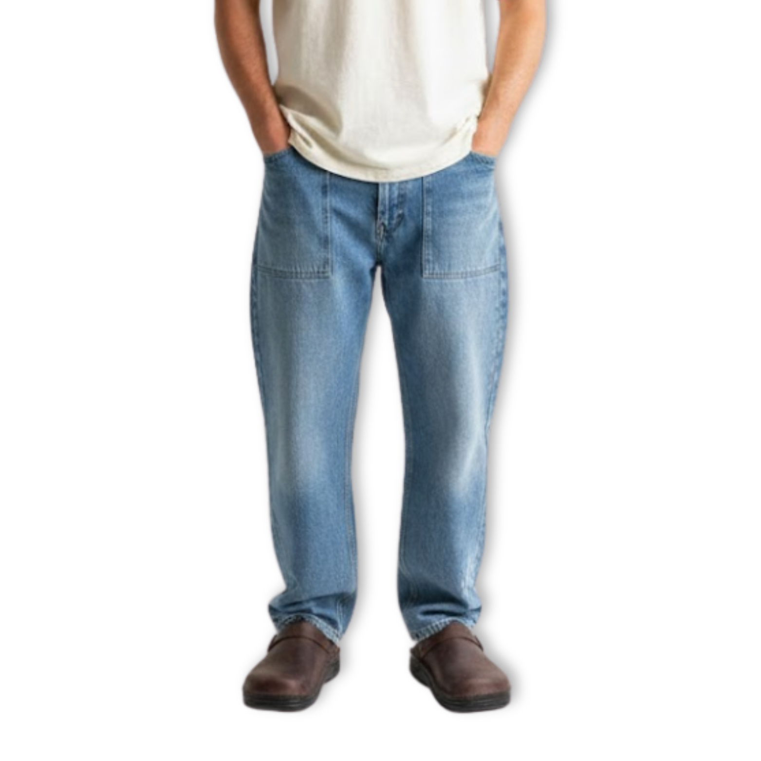 Men Retro Suede Slippers Adjustable Buckle Thick Bottom Mules Clogs