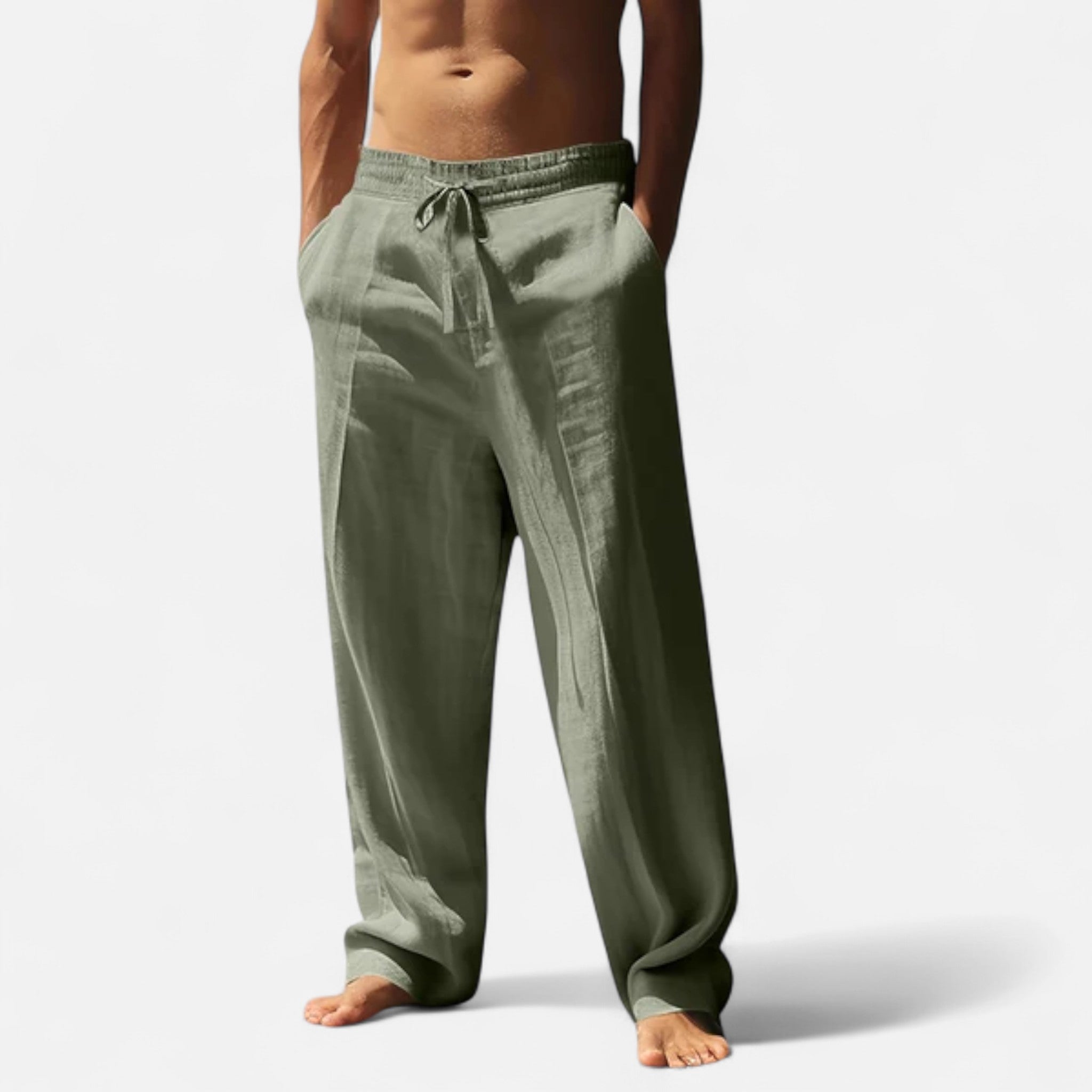 Veroux Mode | Men’s Relaxed Linen Trousers