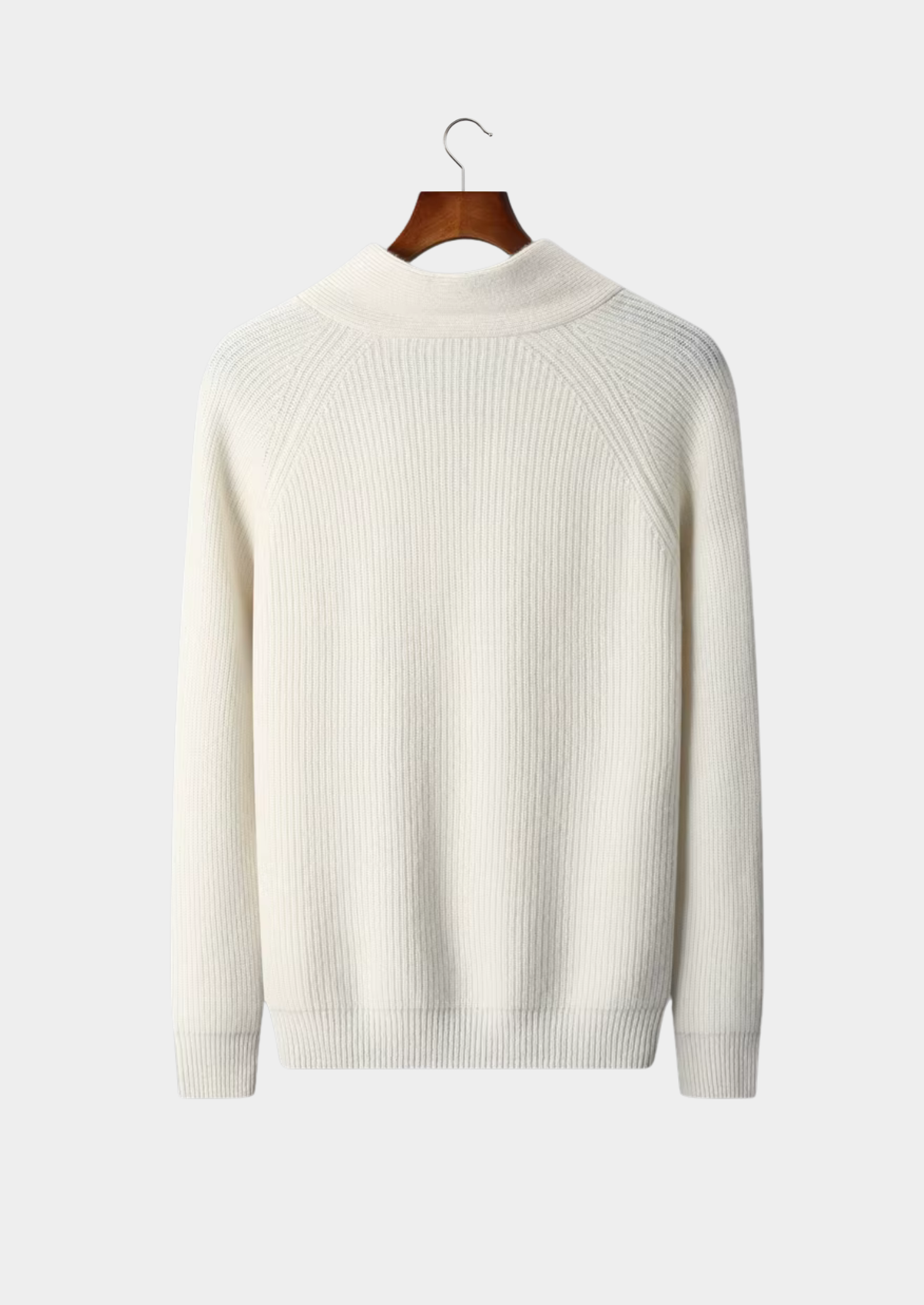 Veroux Mode | Men’s Premium Cashmere Ribbed V-Neck Sweater