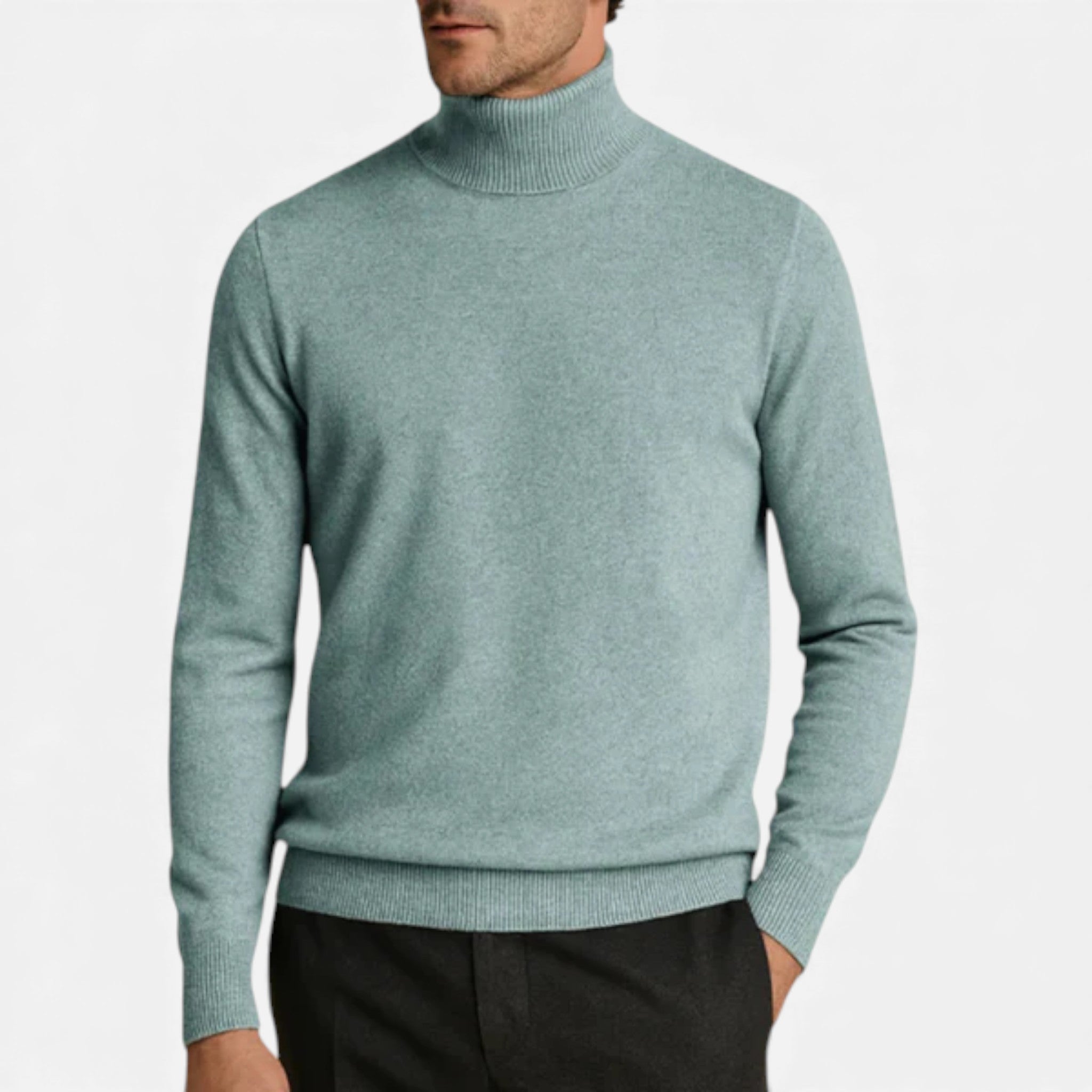 Veroux Mode | Men’s Ribbed Turtleneck Jumper – Sinclair Edition