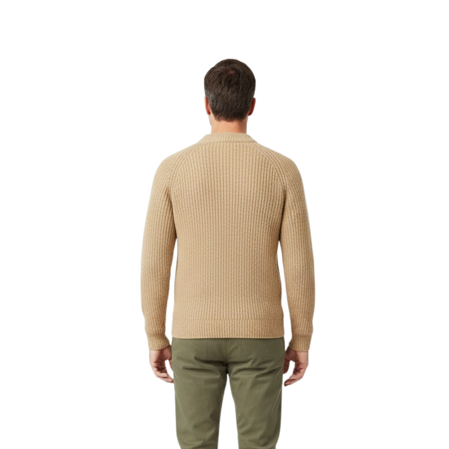 Men's Knitted Pullover Sweater O-Neck Slim Fit Solid Color Casual Long Sleeve Jumper