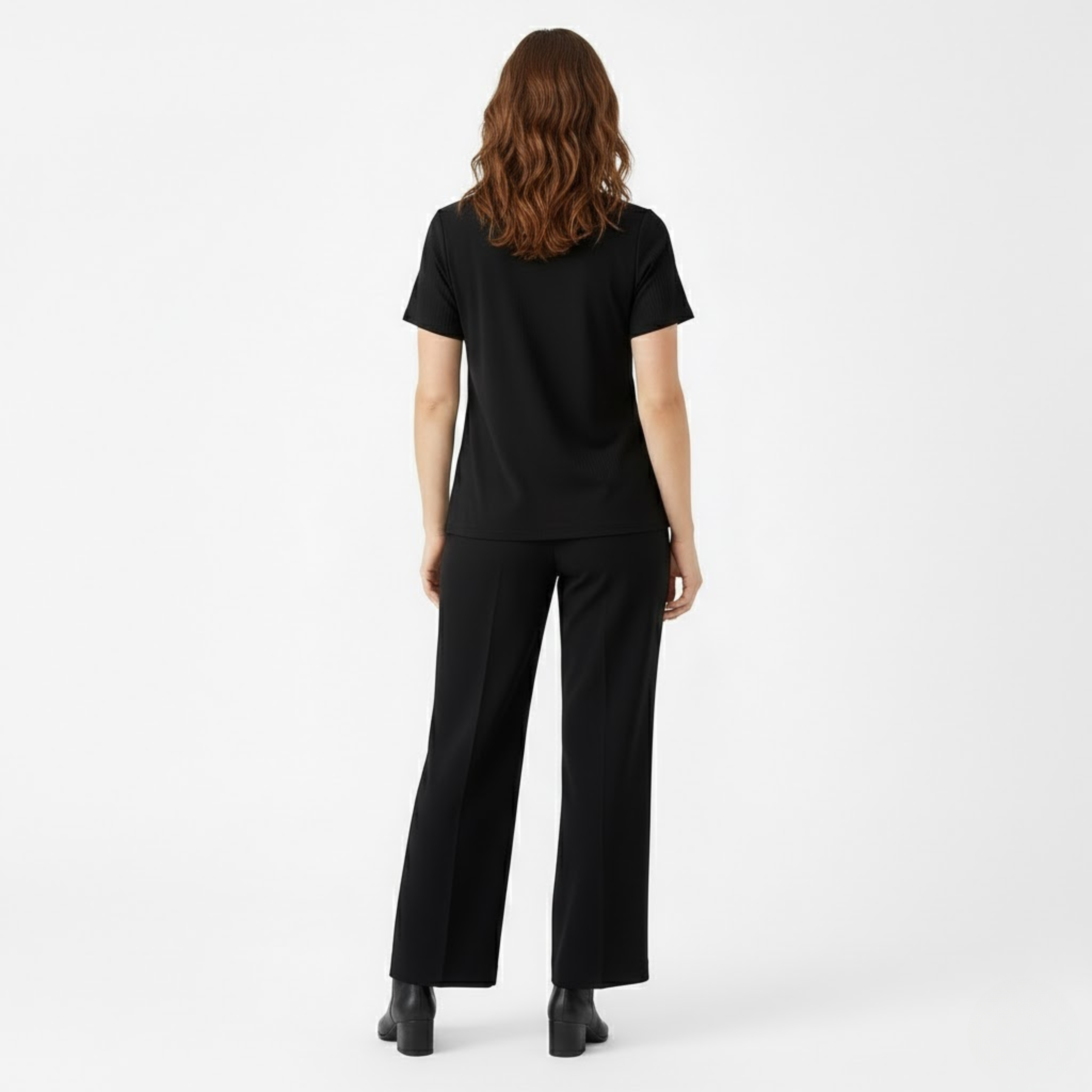 Women's Two Piece Set Irregular Split Top and Wide Leg Trousers Casual Suit