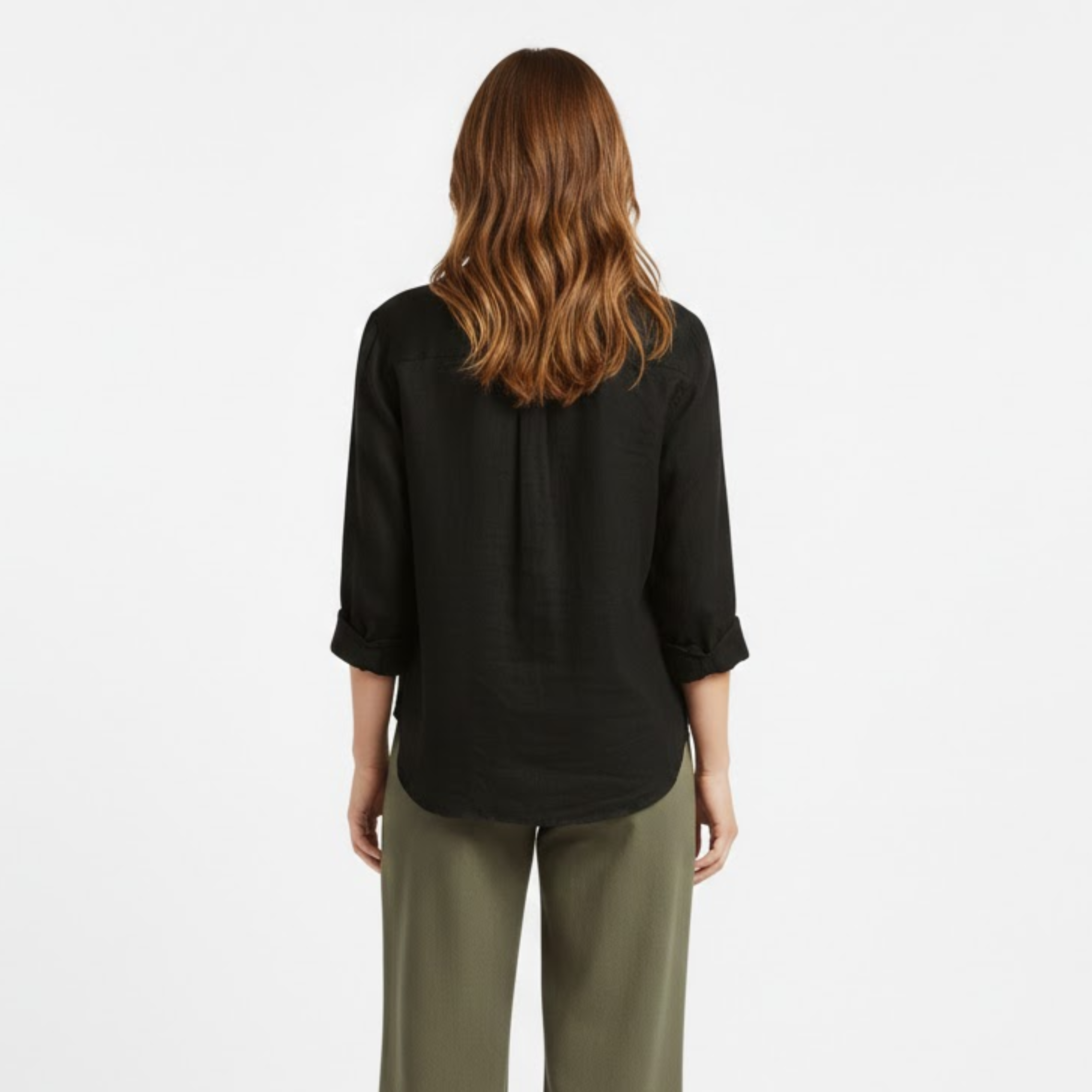 Women's Cotton Linen T-Shirt Half Sleeve Turn-Down Collar Loose Fit Casual Tee Top