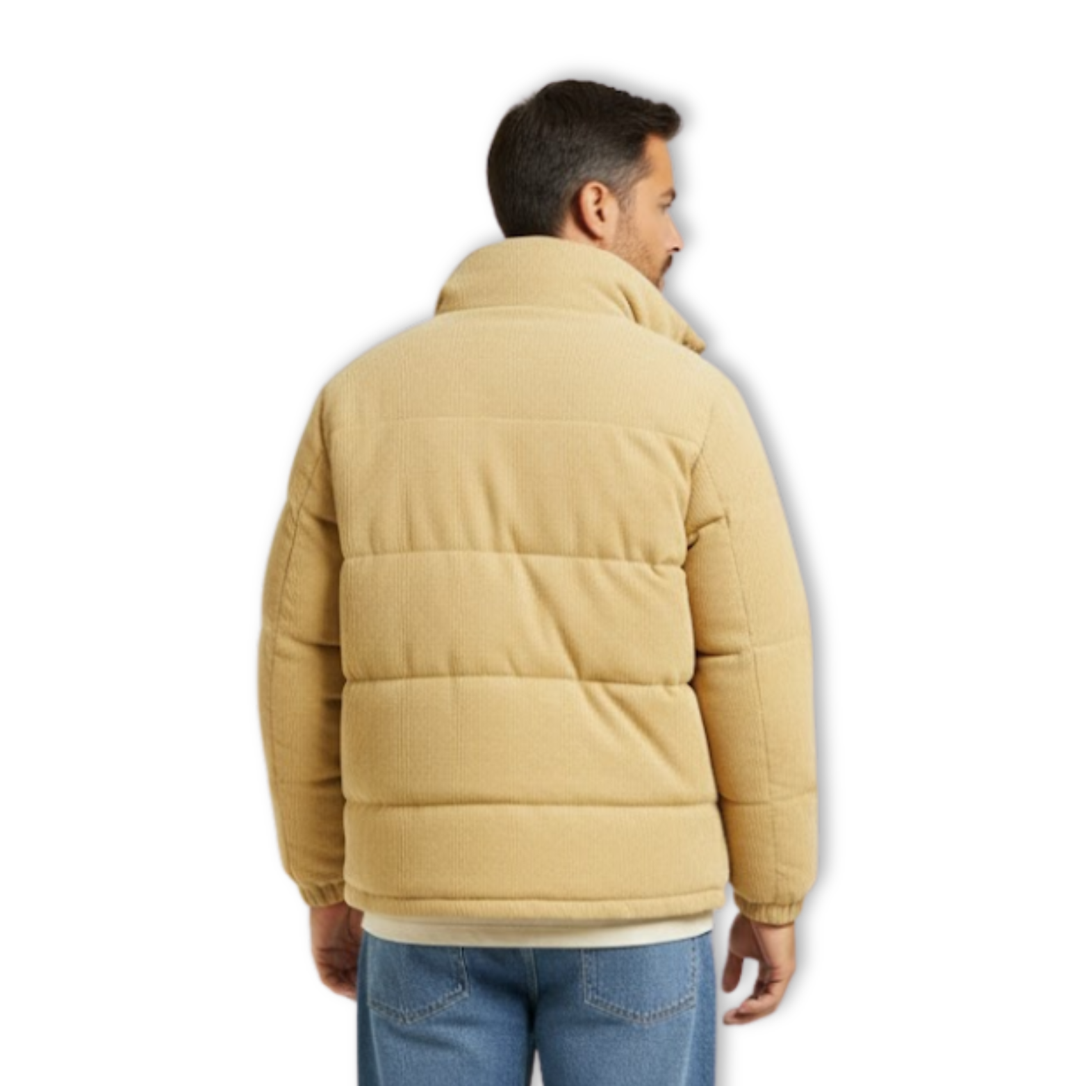 Thickened Corduroy Cotton Jacket Men's Warm Neck Protection Stand Collar Oversize Trendy Cotton Coat Outerwear