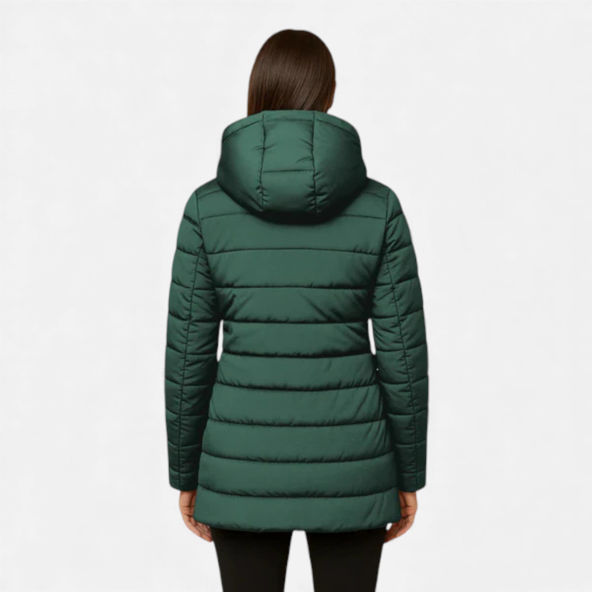 Veroux Mode | Women’s Fleece Puffer Jacket – Hooded Winter Elegance