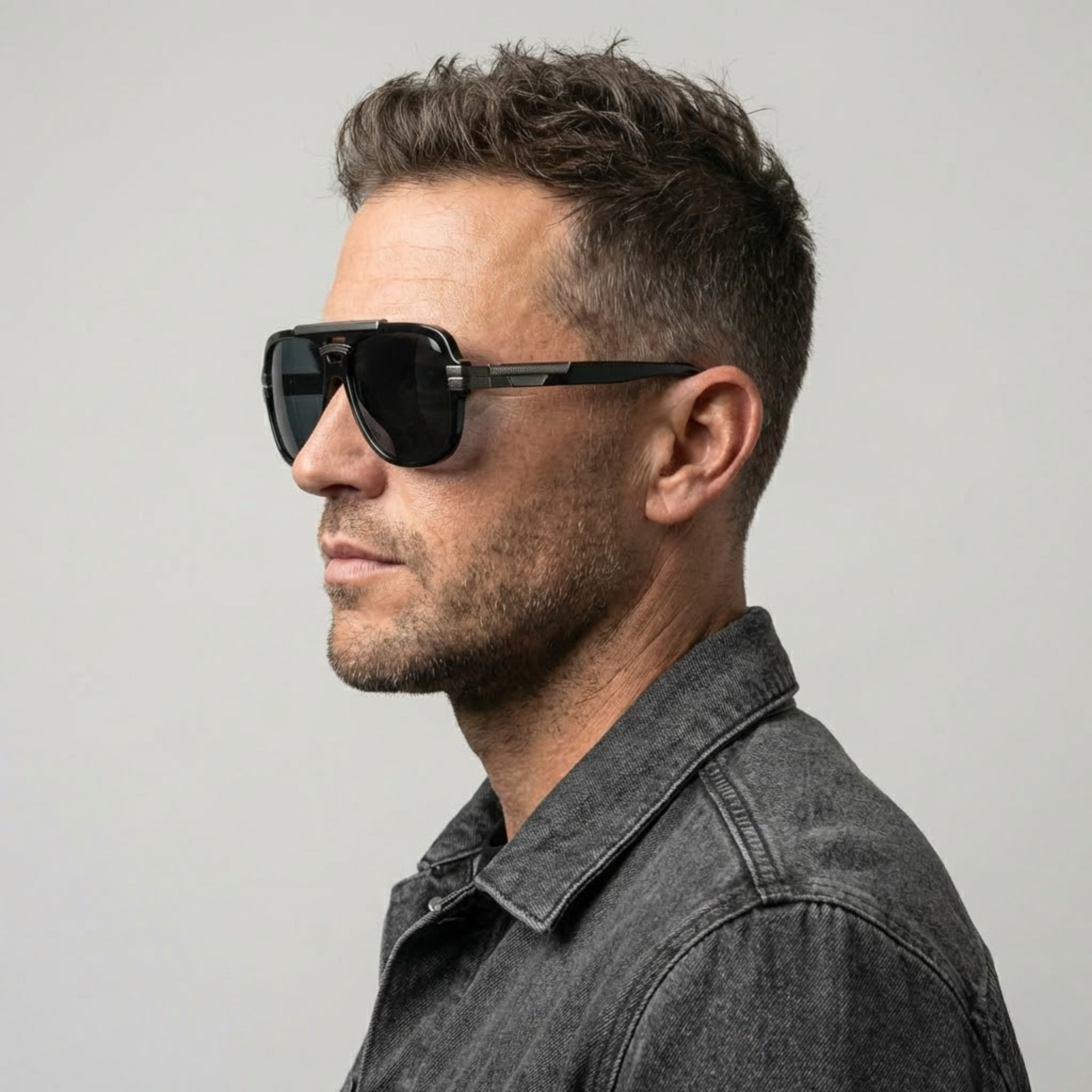 Double Bridge Pilot Sunglasses Oversized Fashion Shades UV400 Gradient Lens Eyewear