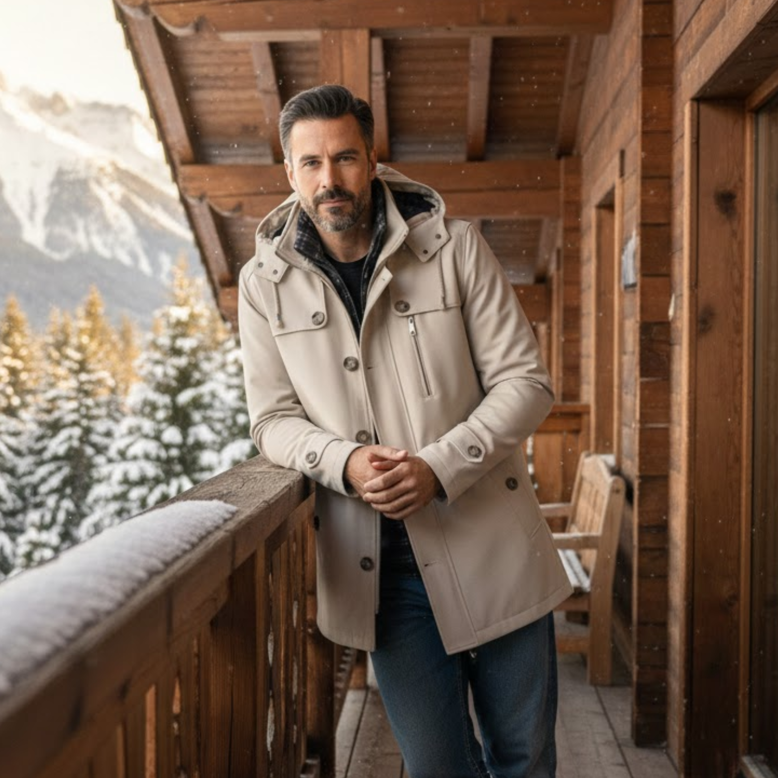 New Spring Autumn Men Long Jackets Hooded Casual Trench Coats High Quality Male Cotton