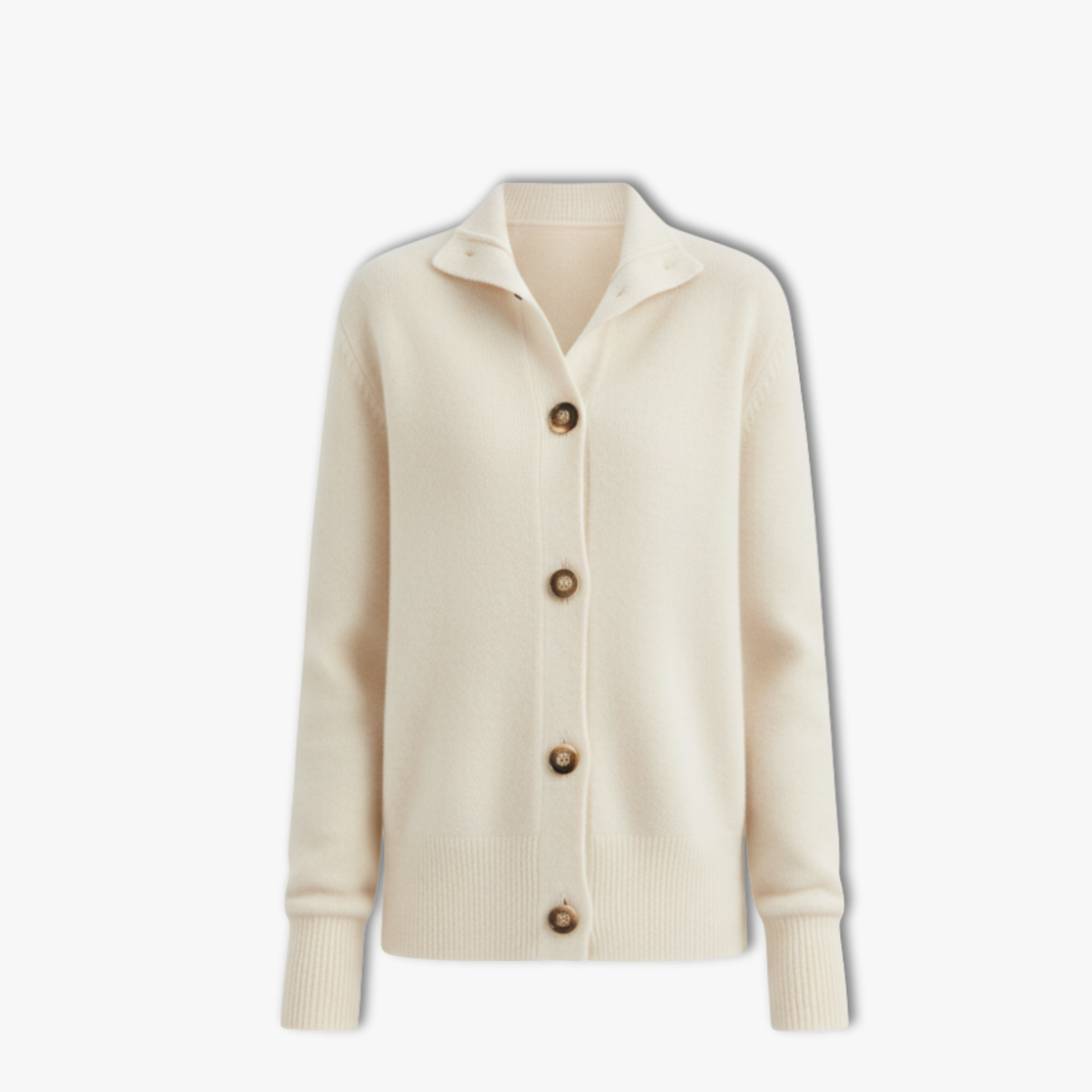 Stand Collar Knitted Cardigan Women Loose Short Jacket