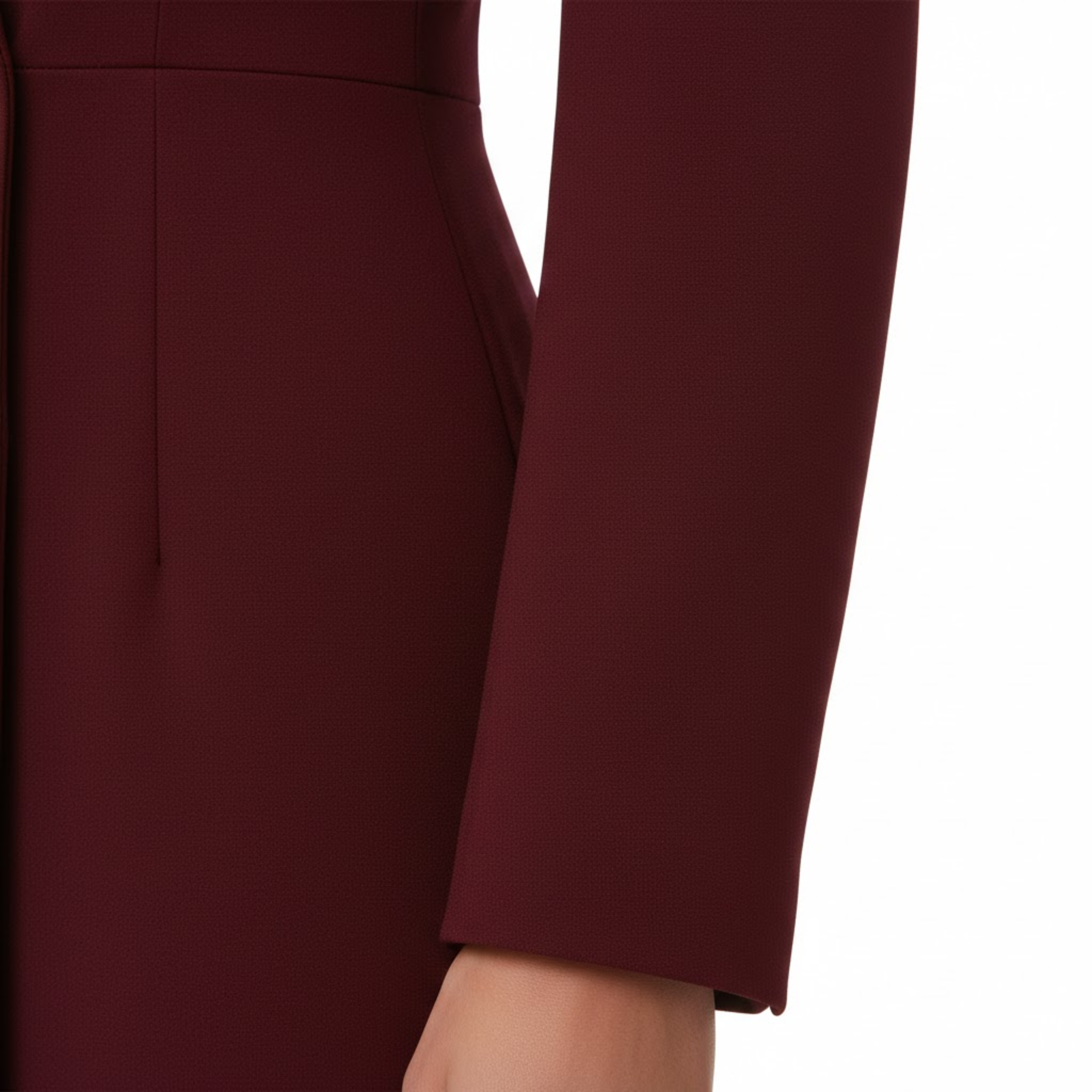 Women's Double Breasted Blazer Dress Long Sleeve Notched Lapel Midi Business Suit