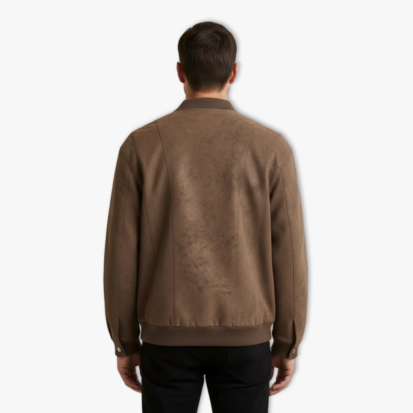 Loose Casual Men's Baseball Collar Leather Jacket Velvet