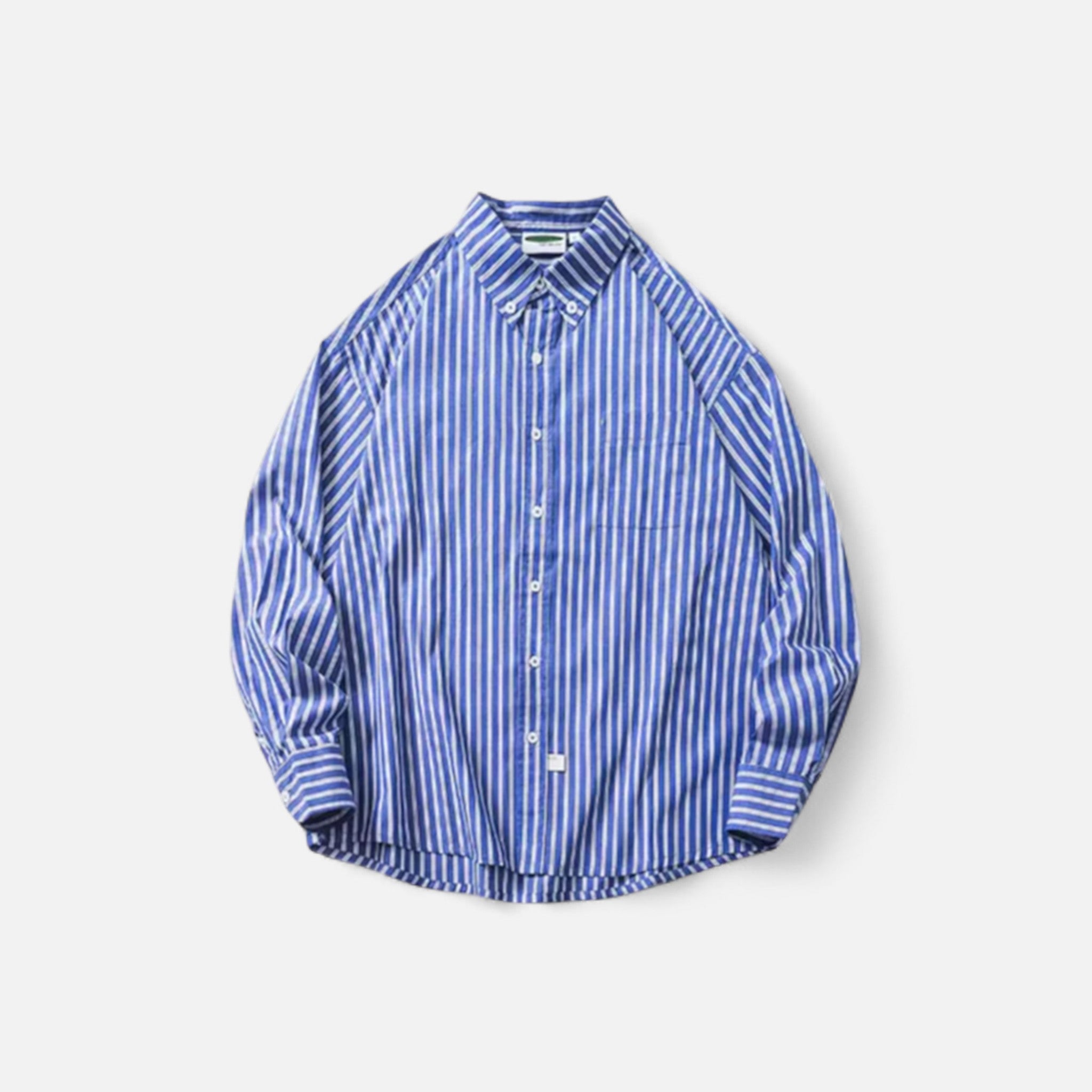 Veroux Mode | Men’s Oversized Striped Shirt – Relaxed Proportion, Elevated Simplicity