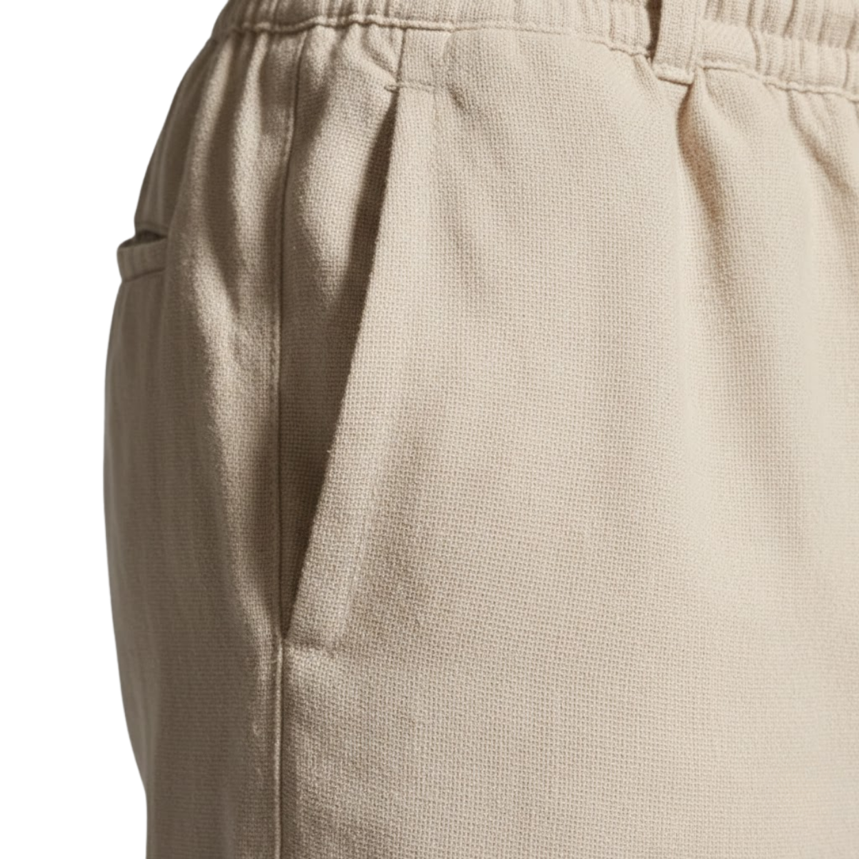 Men's Drawstring Linen Pants Elastic Waist Straight Leg Breathable Casual Trousers