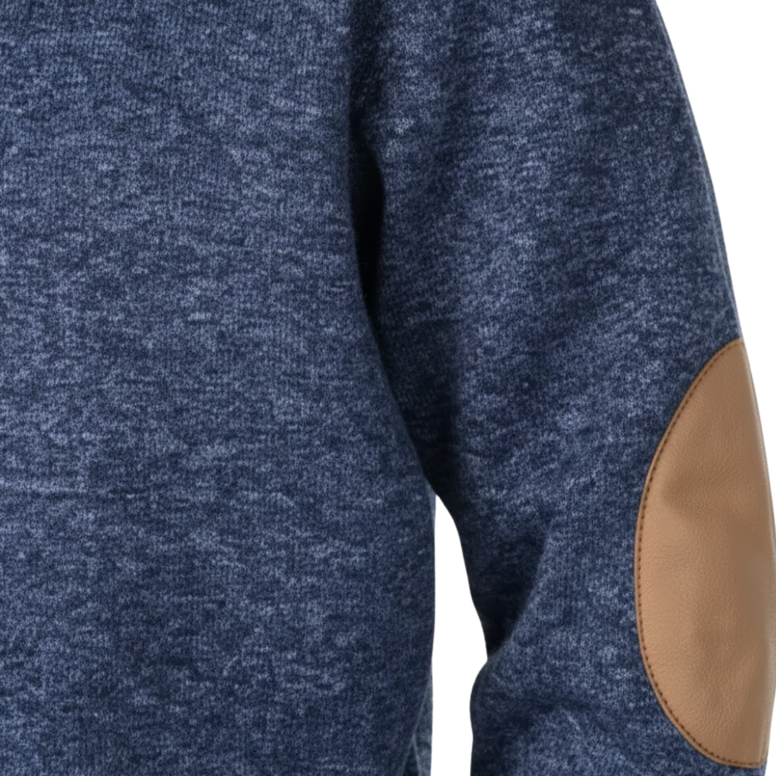 Men's Quarter Button Stand Collar Pullover Patchwork Long Sleeve Leisure Sweatshirt