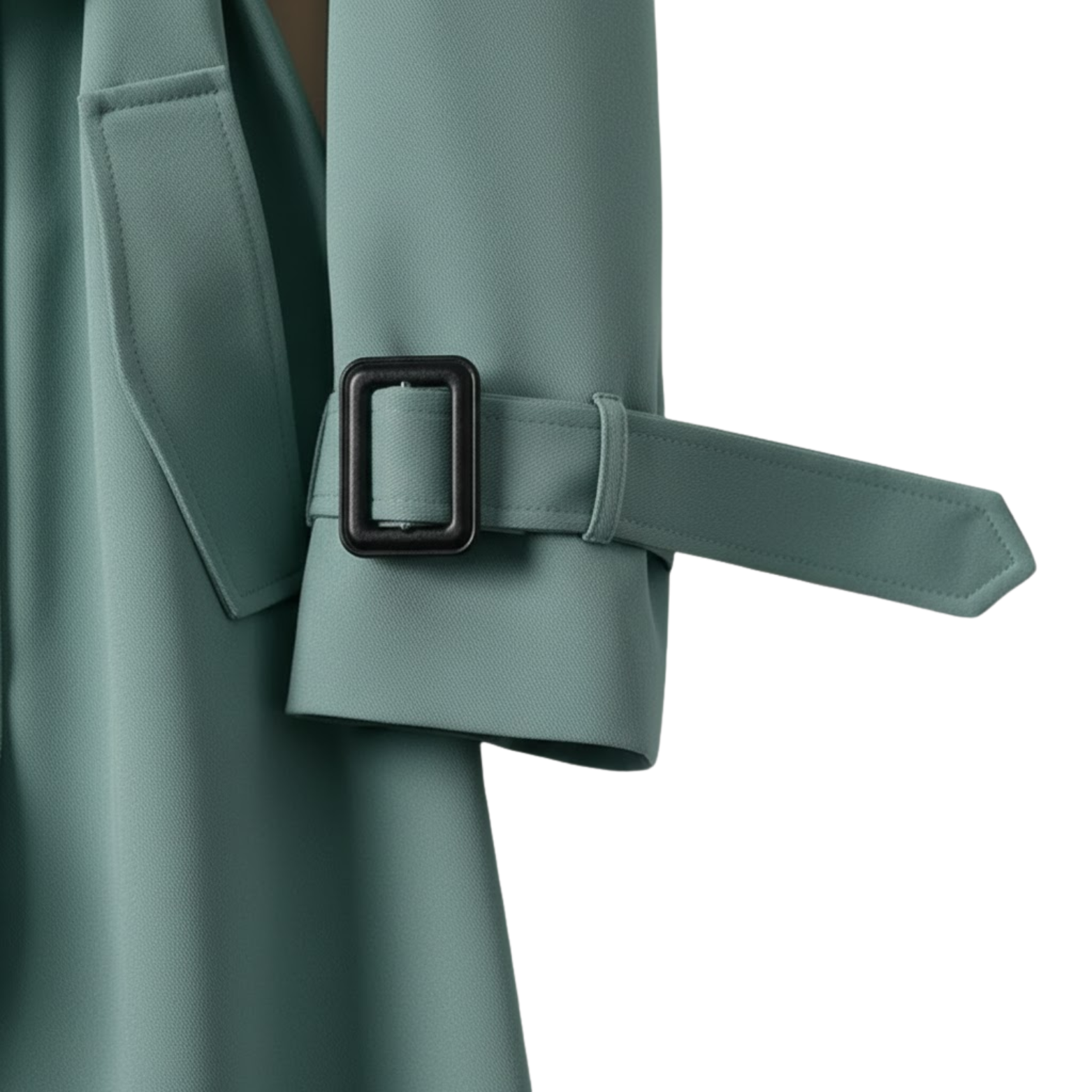 Women's Double Breasted Trench Coat Long Slim Fit Jacket with Belt Outerwear