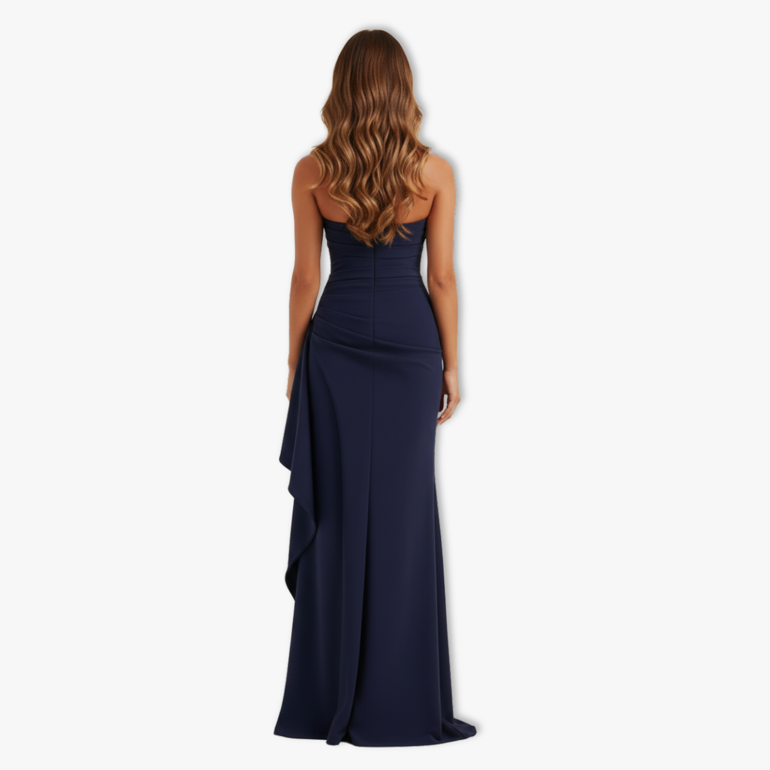 Women Summer Strapless Party Evening Dress High Slit Long Dress