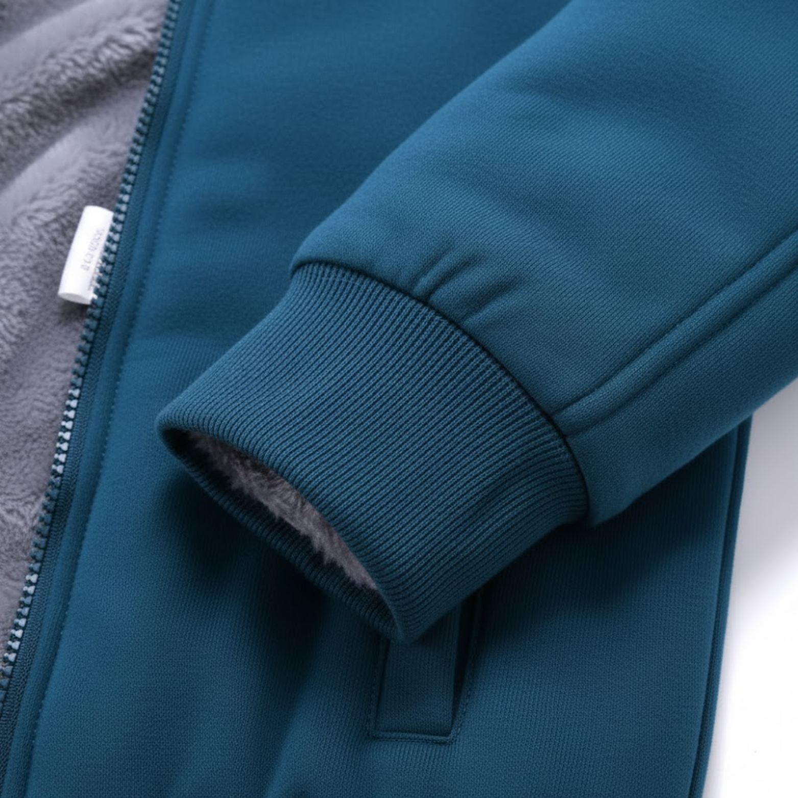 Men's Fleece Lined Zip Up Hoodie Thickened Oversized Hooded Sweatshirt Jacket