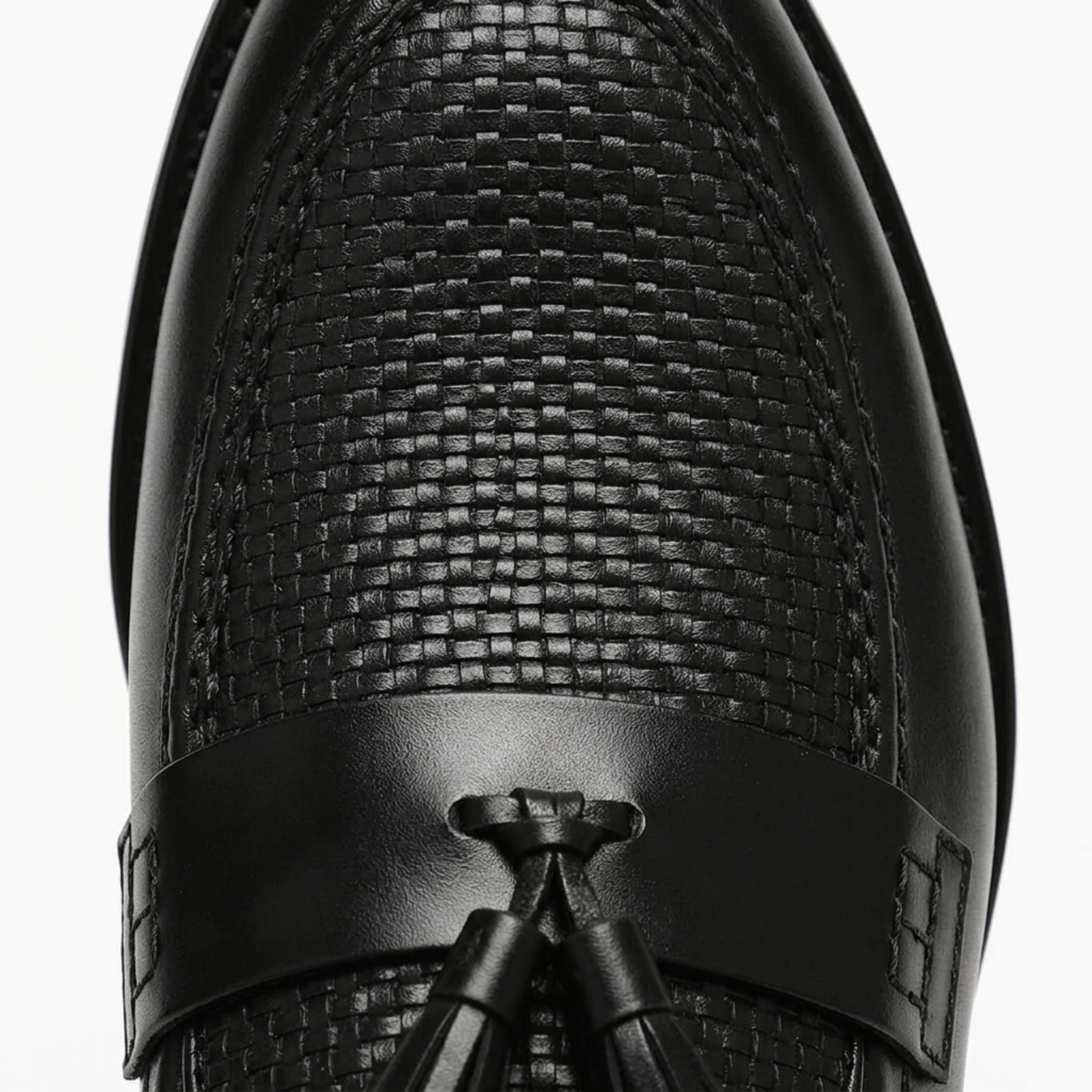 Men’s woven tassel loafers — classic slip-on for business formal