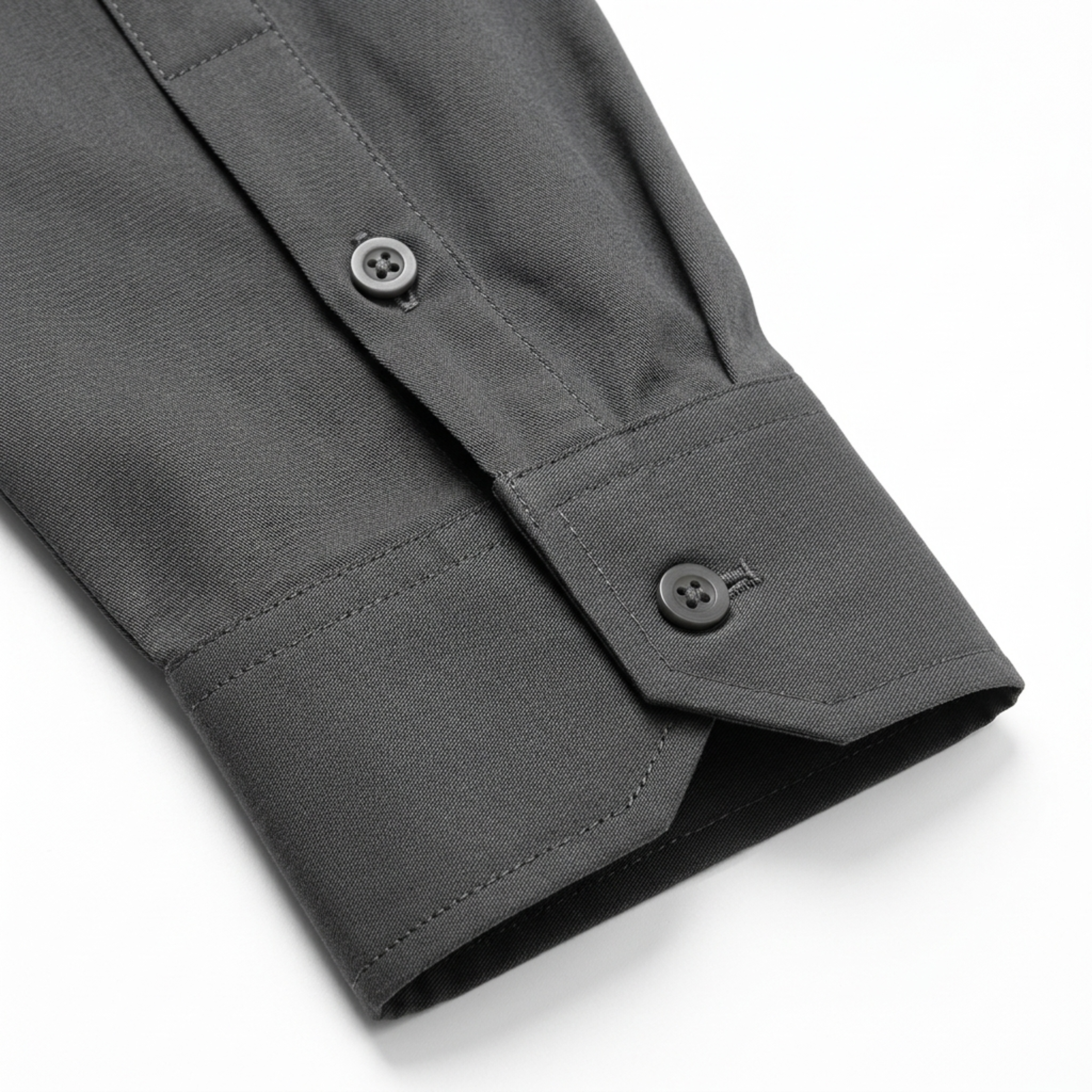 Men’s long-sleeve shirt — regular fit notched collar — office wear
