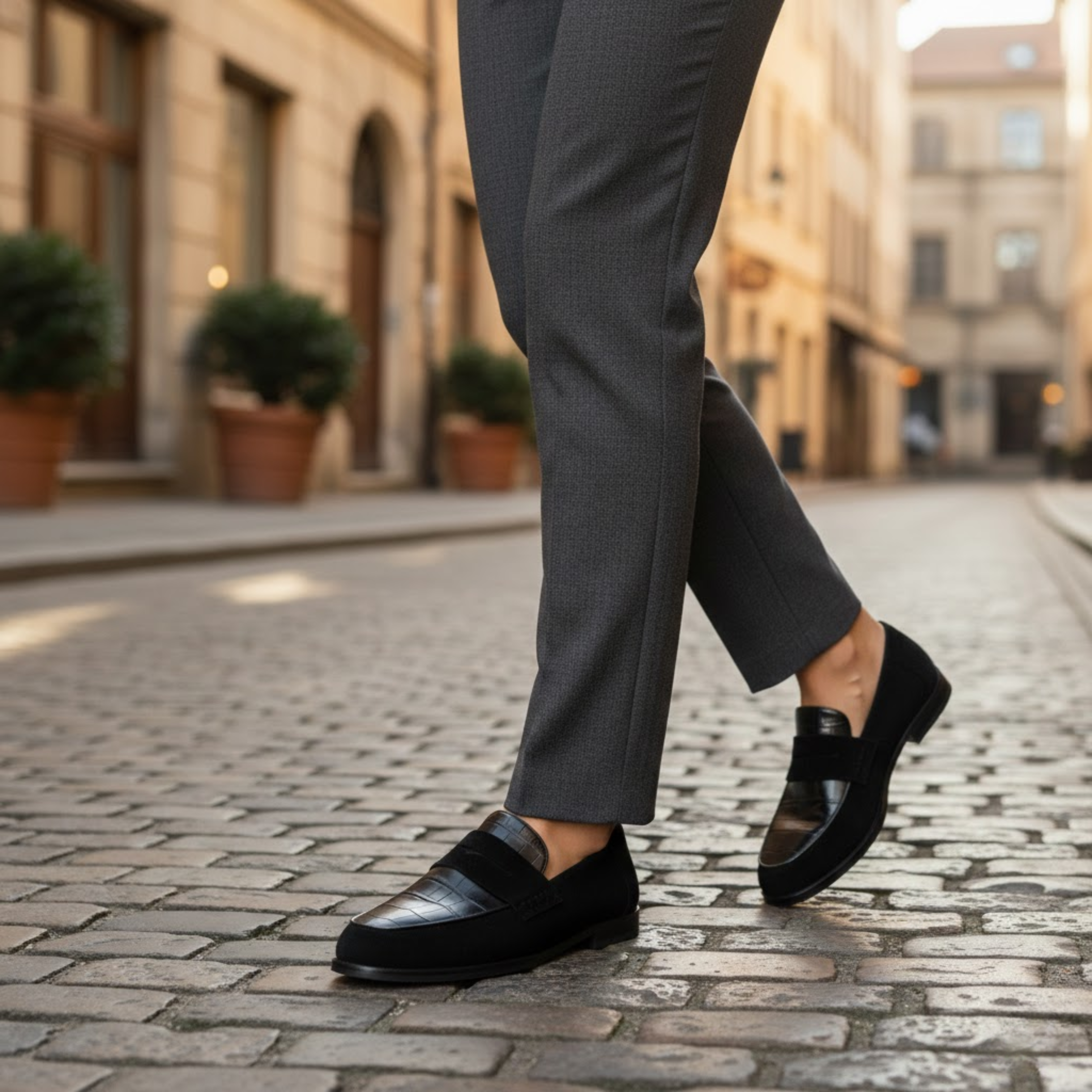 Women's Round Toe Slip-On Loafers with Flat Walking Sole and Comfort Footbed