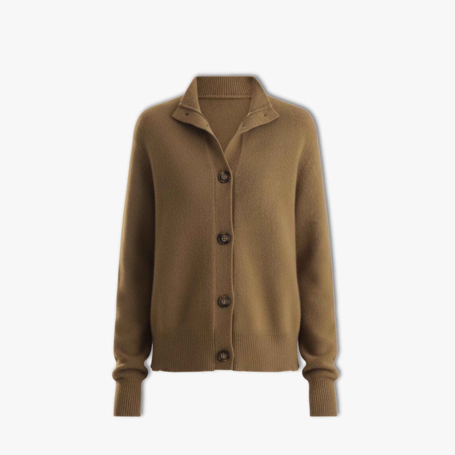 Stand Collar Knitted Cardigan Women Loose Short Jacket