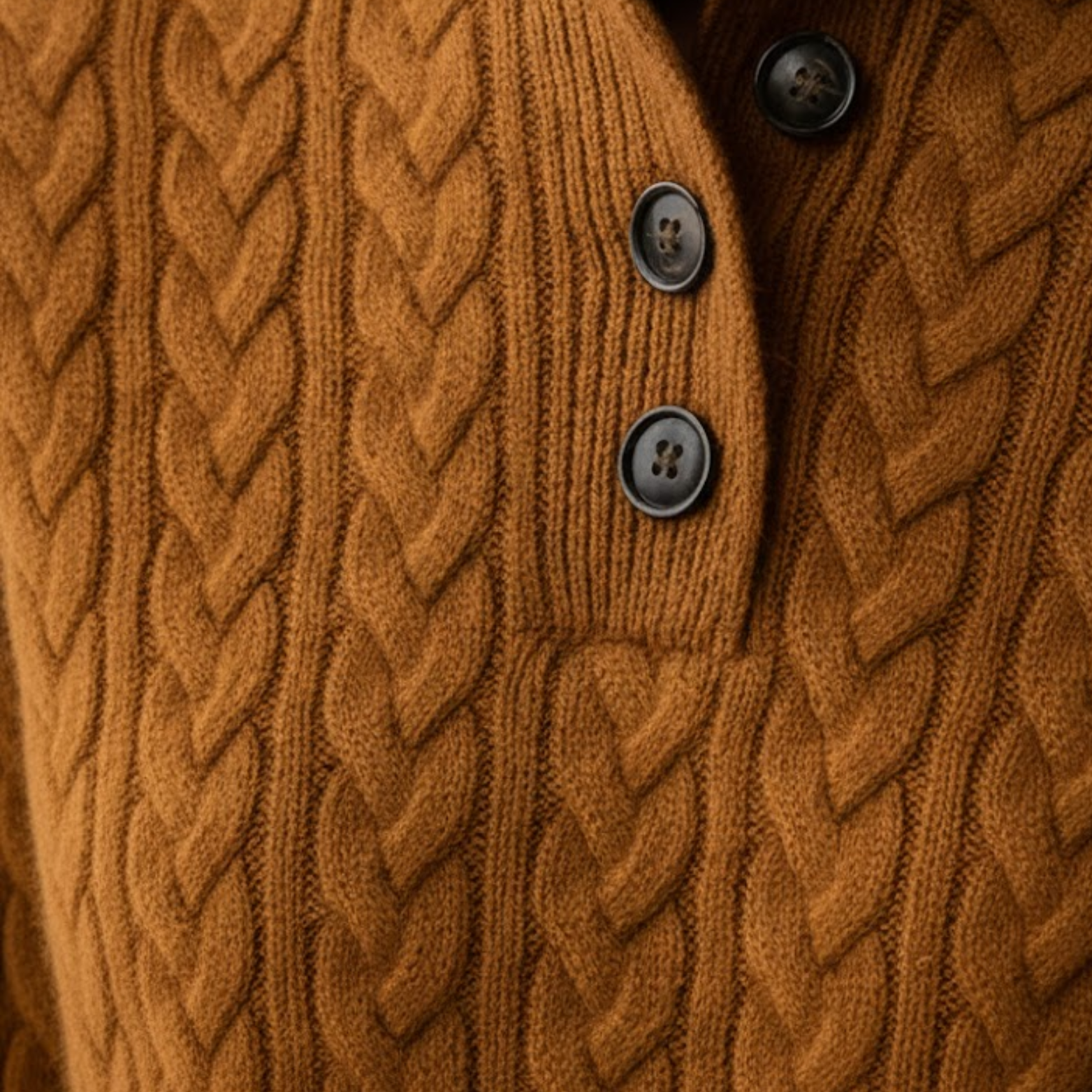 Knitted Cardigan Coat Thick Stand Collar Bottom Sweater