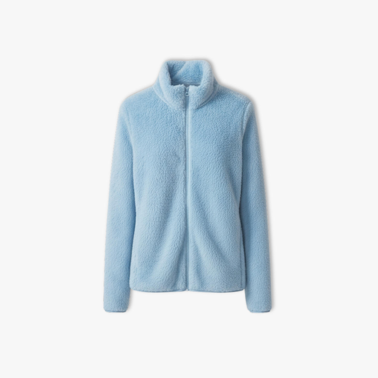 Women's Thickened Coral Fleece Jacket High Collar Full Zip Cardigan Sweatshirt