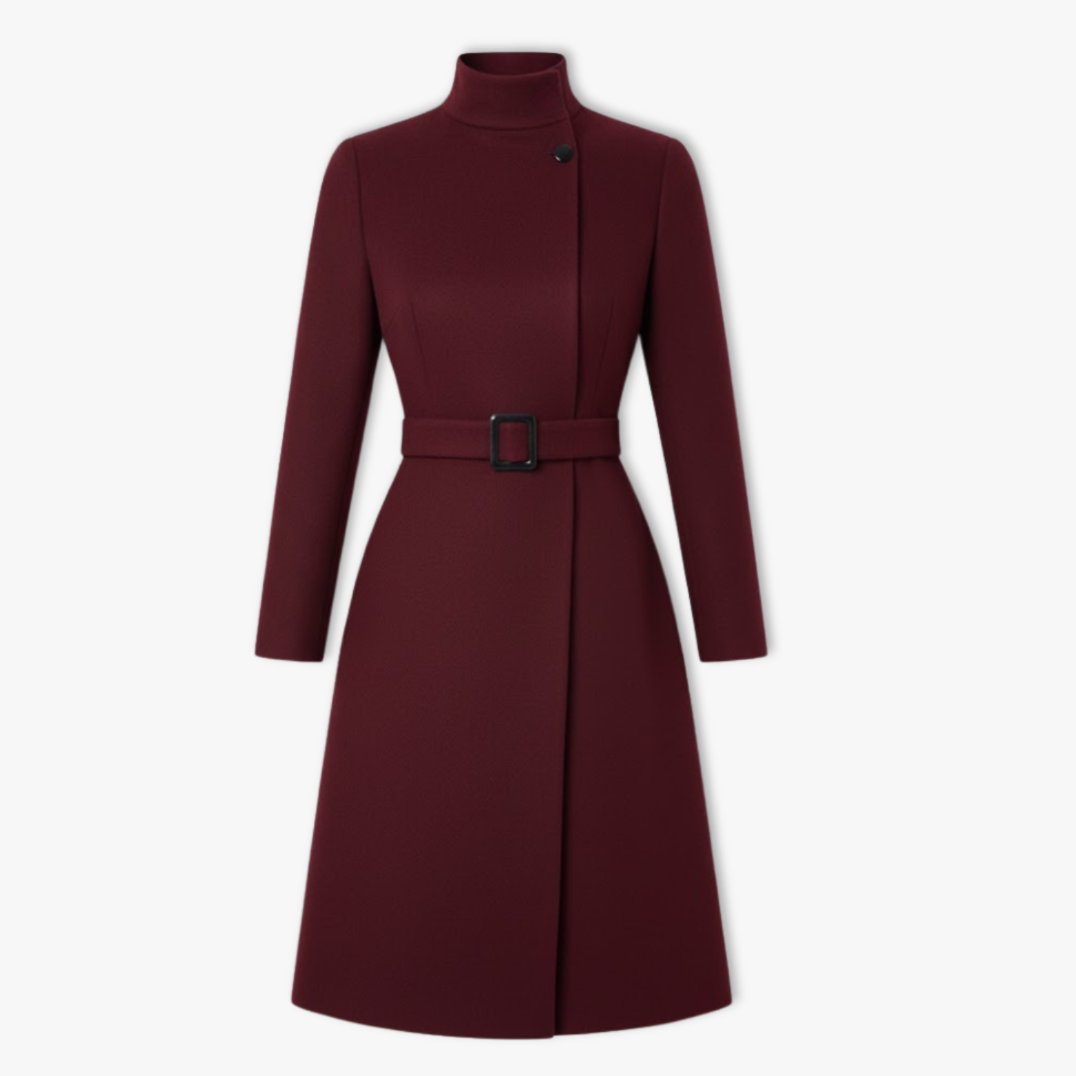 Women's Turtleneck A-Line Dress Long Sleeve Knee-Length Office Party Pullover Dress