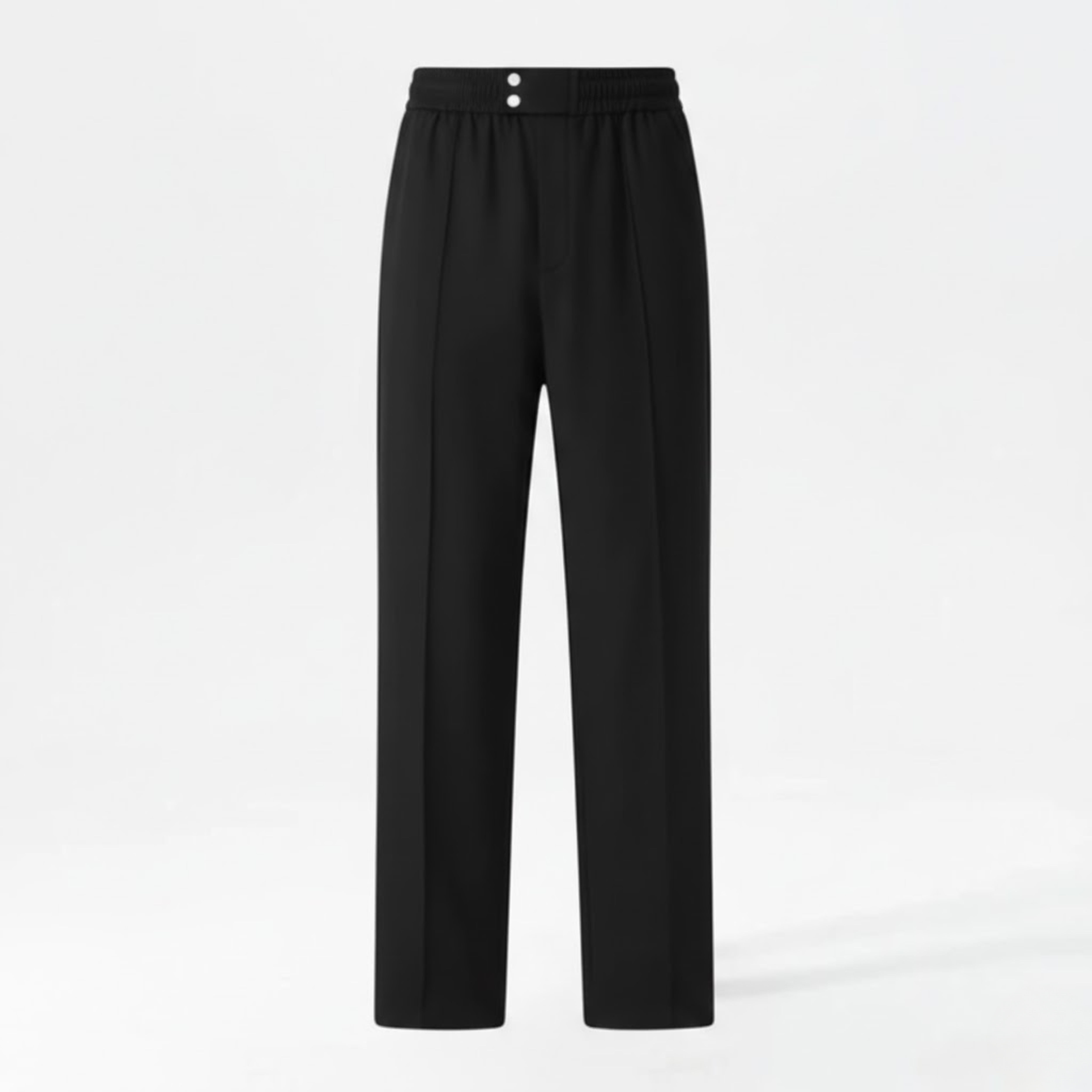 Men's Silk Ice Casual Pants Loose Drapey Straight Leg Solid Color Trousers