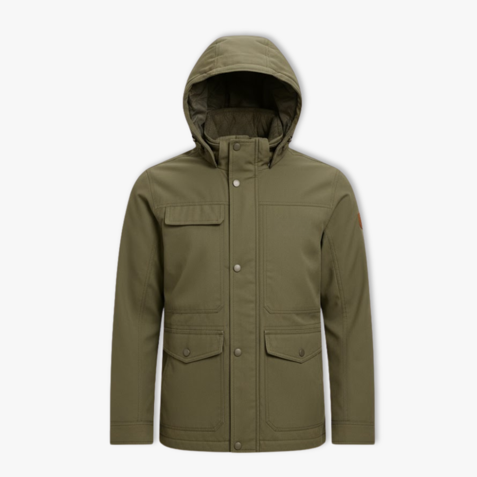 Men's Fleece Lined Cargo Jacket Hooded Winter Tactical Outerwear Thick Warm Coat