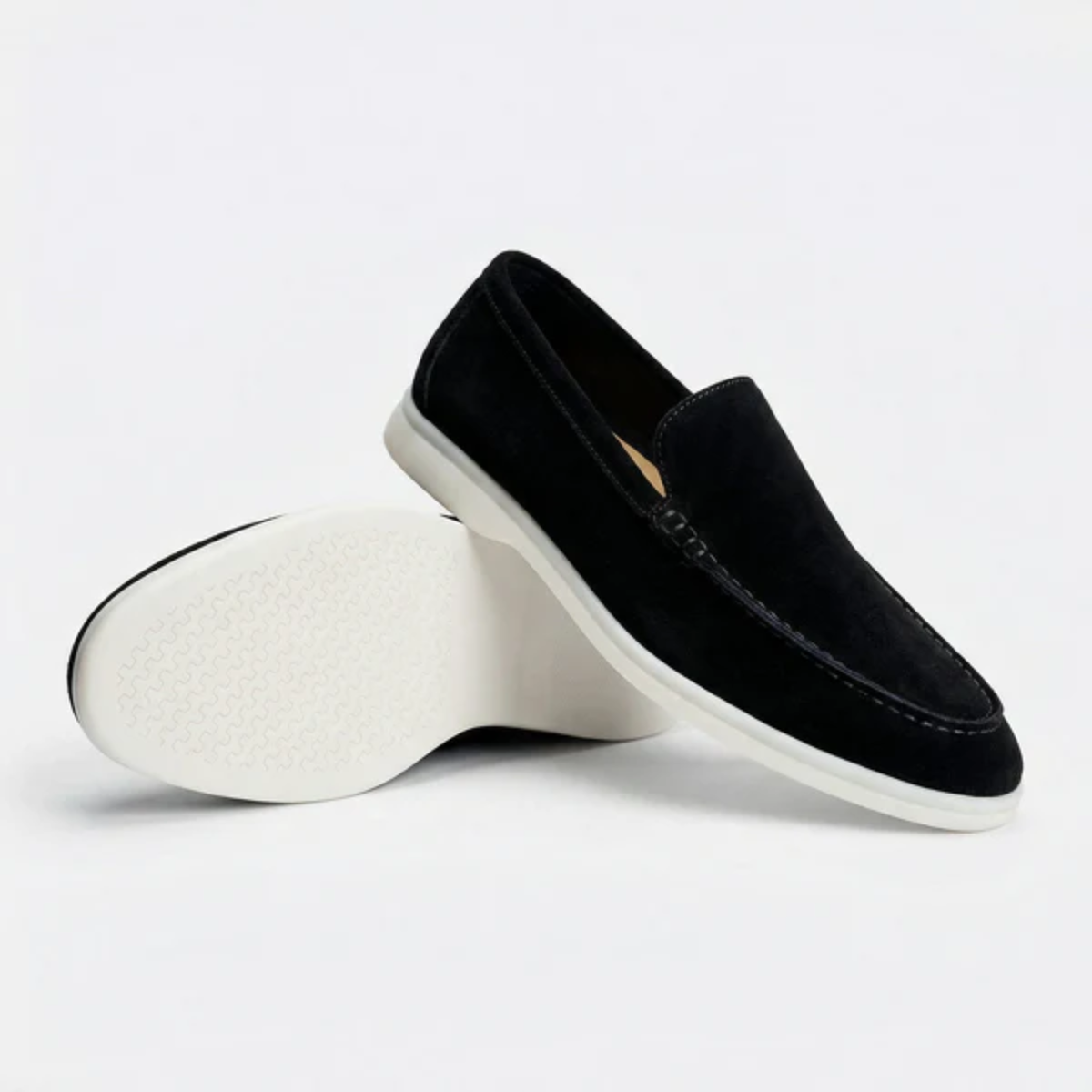Men's suede loafers — flexible lightweight sole — office and daily wear