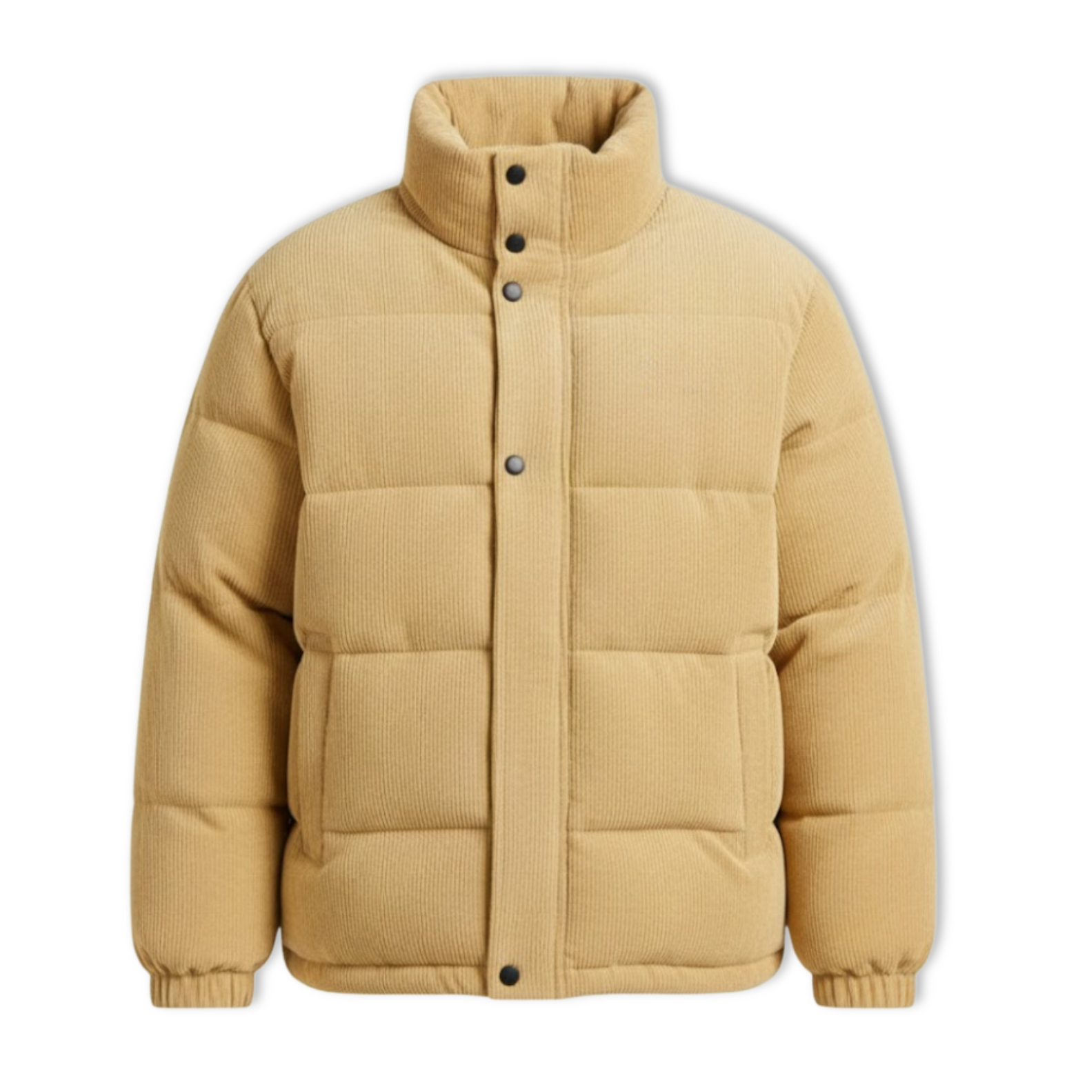 Thickened Corduroy Cotton Jacket Men's Warm Neck Protection Stand Collar Oversize Trendy Cotton Coat Outerwear