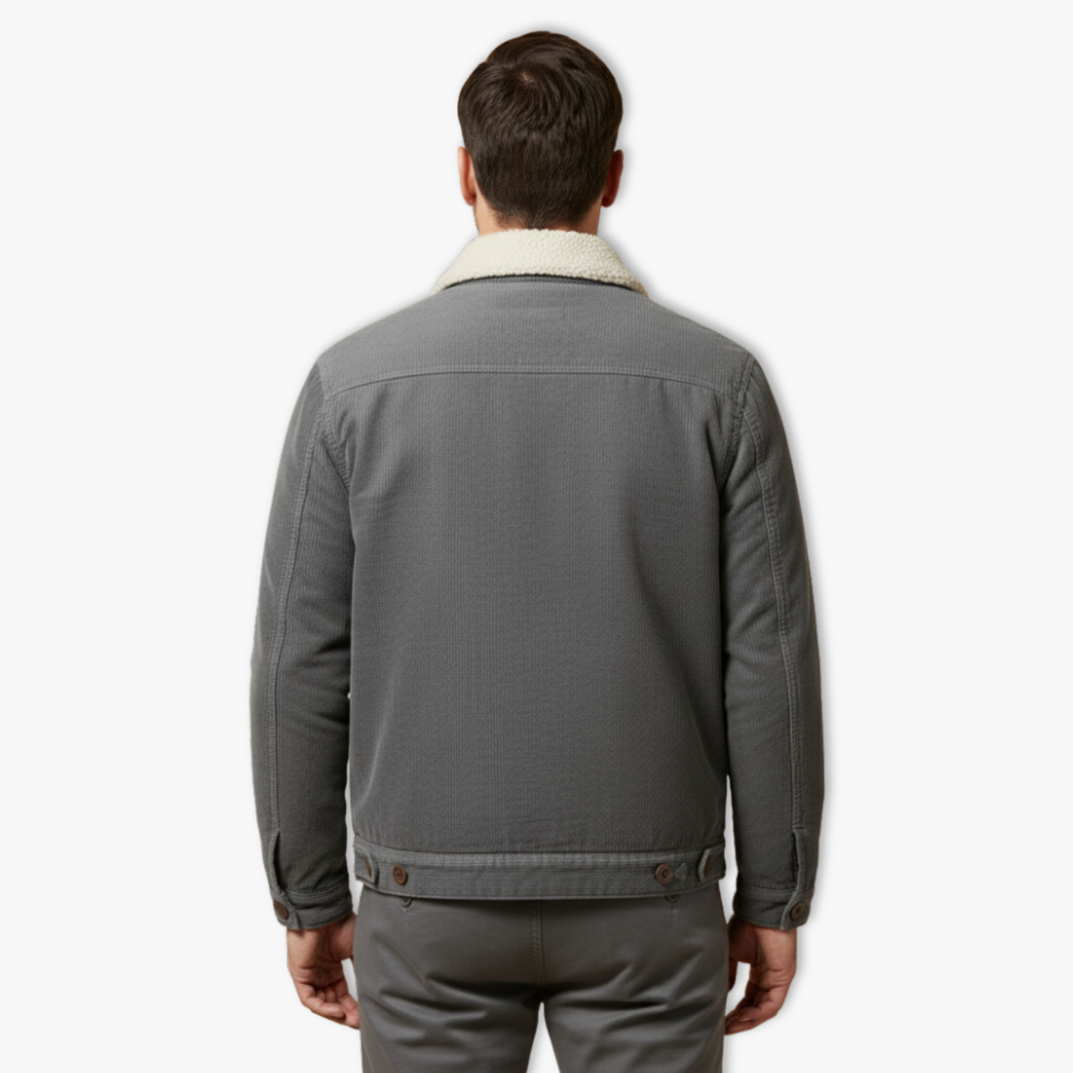 Men's Winter Plus Velvet Corduroy Tooling Casual Parka