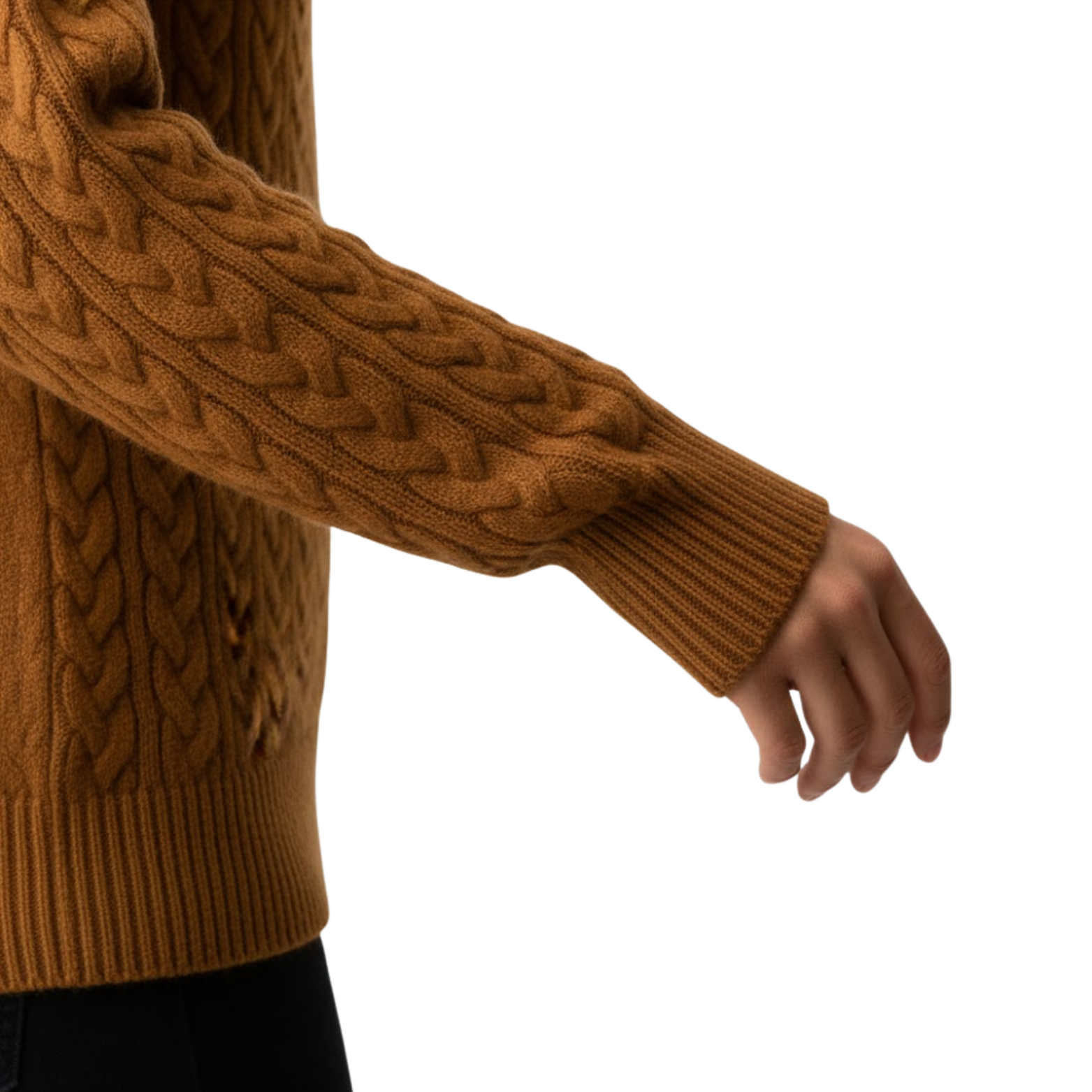 Knitted Cardigan Coat Thick Stand Collar Bottom Sweater