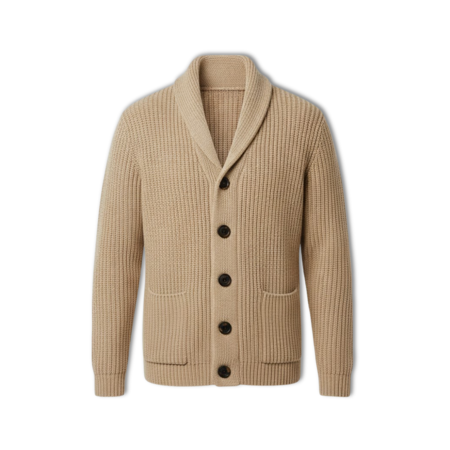 Men's Winter Cardigan Sweater Slim Fit Shawl Collar