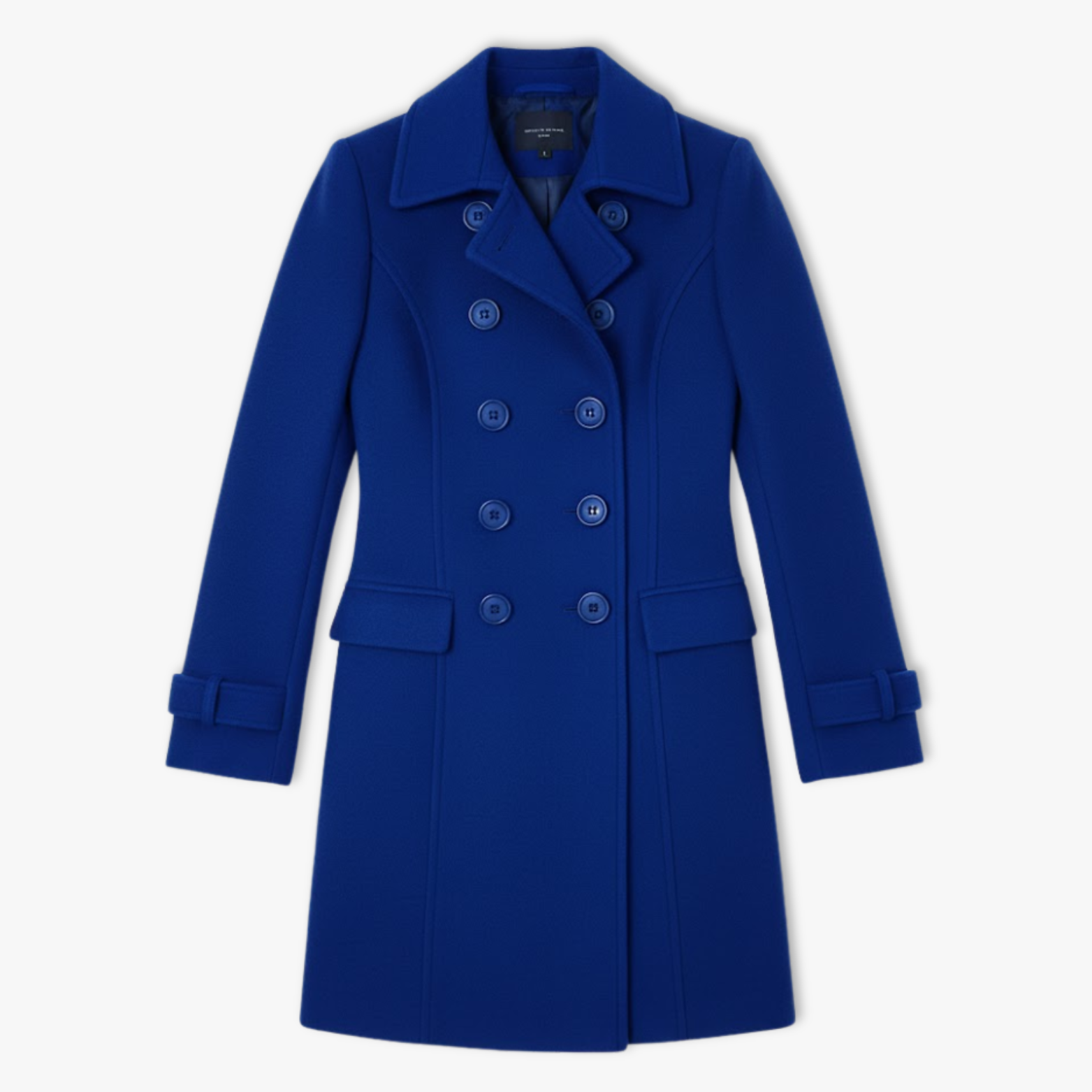 Women's Double Breasted Overcoat Loose Fit Lapel Collar Solid Pocketed Long Jacket