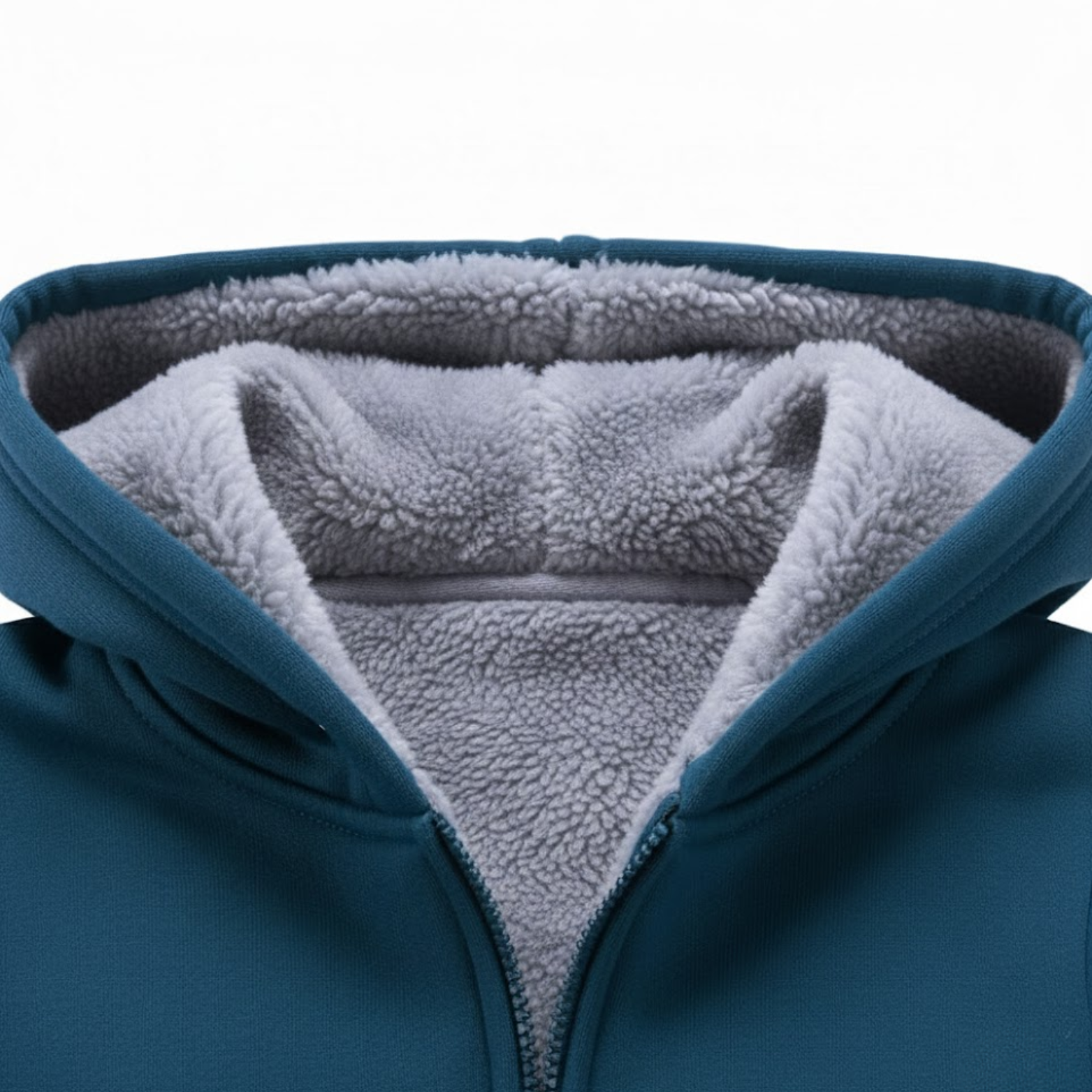 Men's Fleece Lined Zip Up Hoodie Thickened Oversized Hooded Sweatshirt Jacket