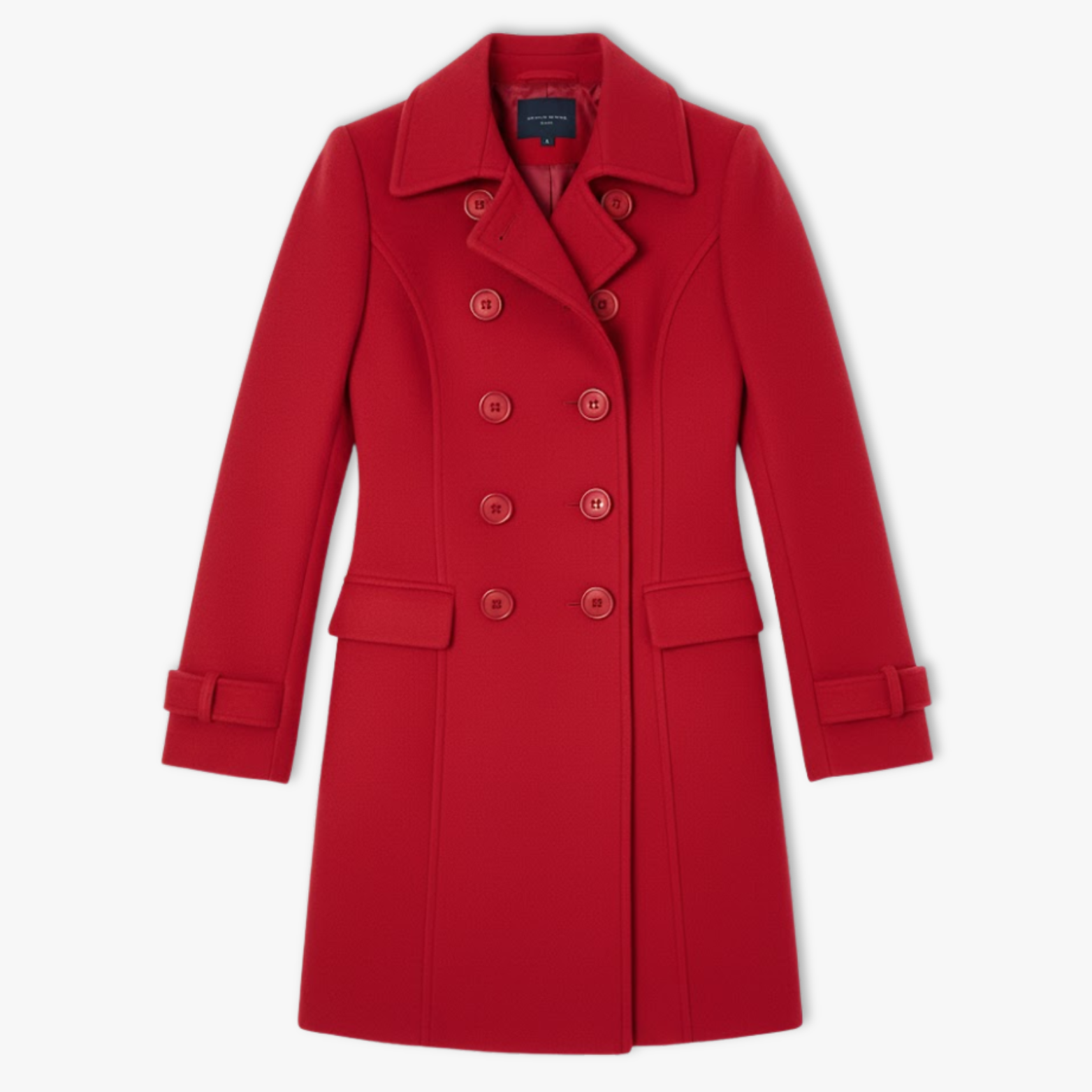 Women's Double Breasted Overcoat Loose Fit Lapel Collar Solid Pocketed Long Jacket