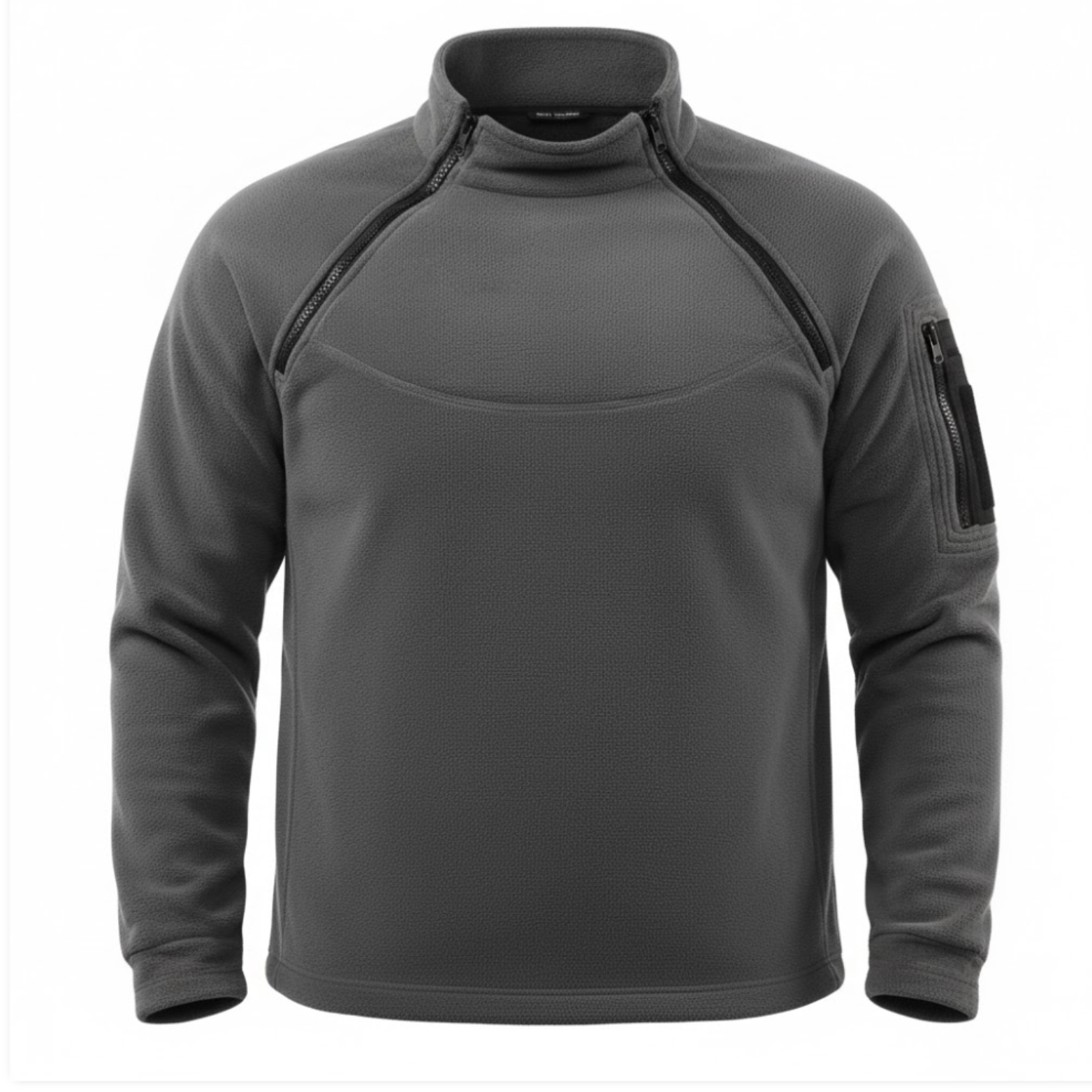 Mens Tactical Outdoor Polar Fleece Jacket Hunting Clothes Warm Zipper Pullover