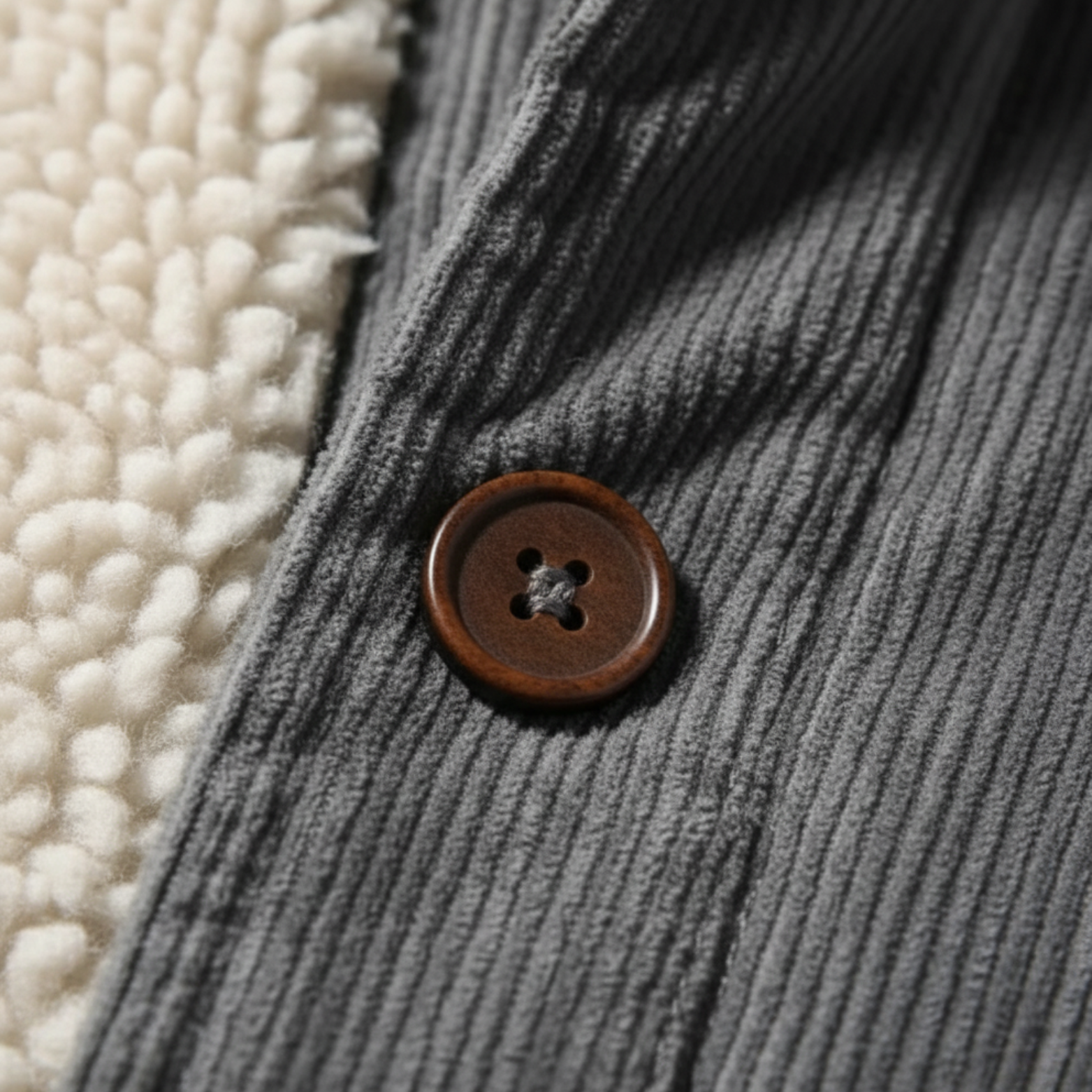 Men's Winter Plus Velvet Corduroy Tooling Casual Parka