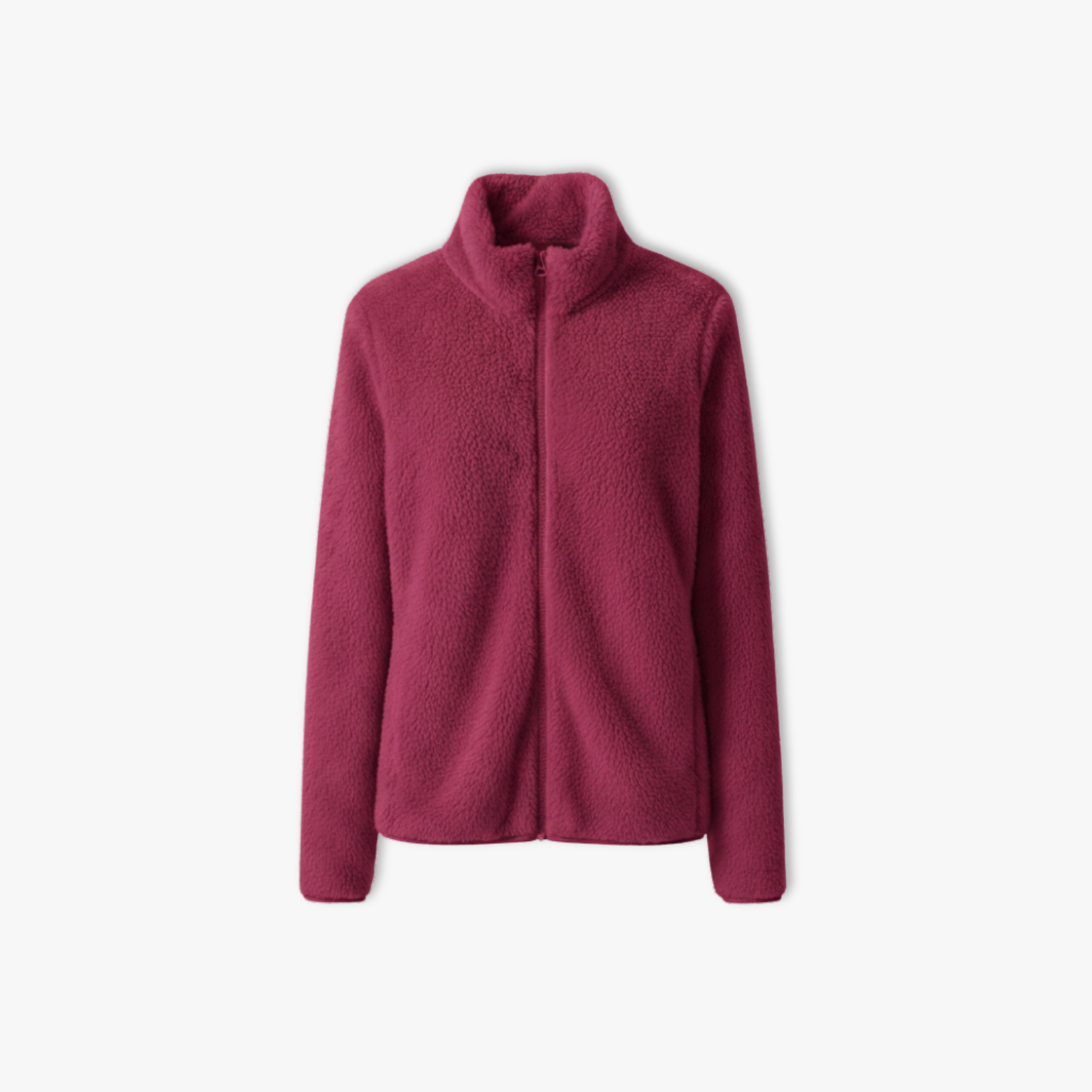 Women's Thickened Coral Fleece Jacket High Collar Full Zip Cardigan Sweatshirt