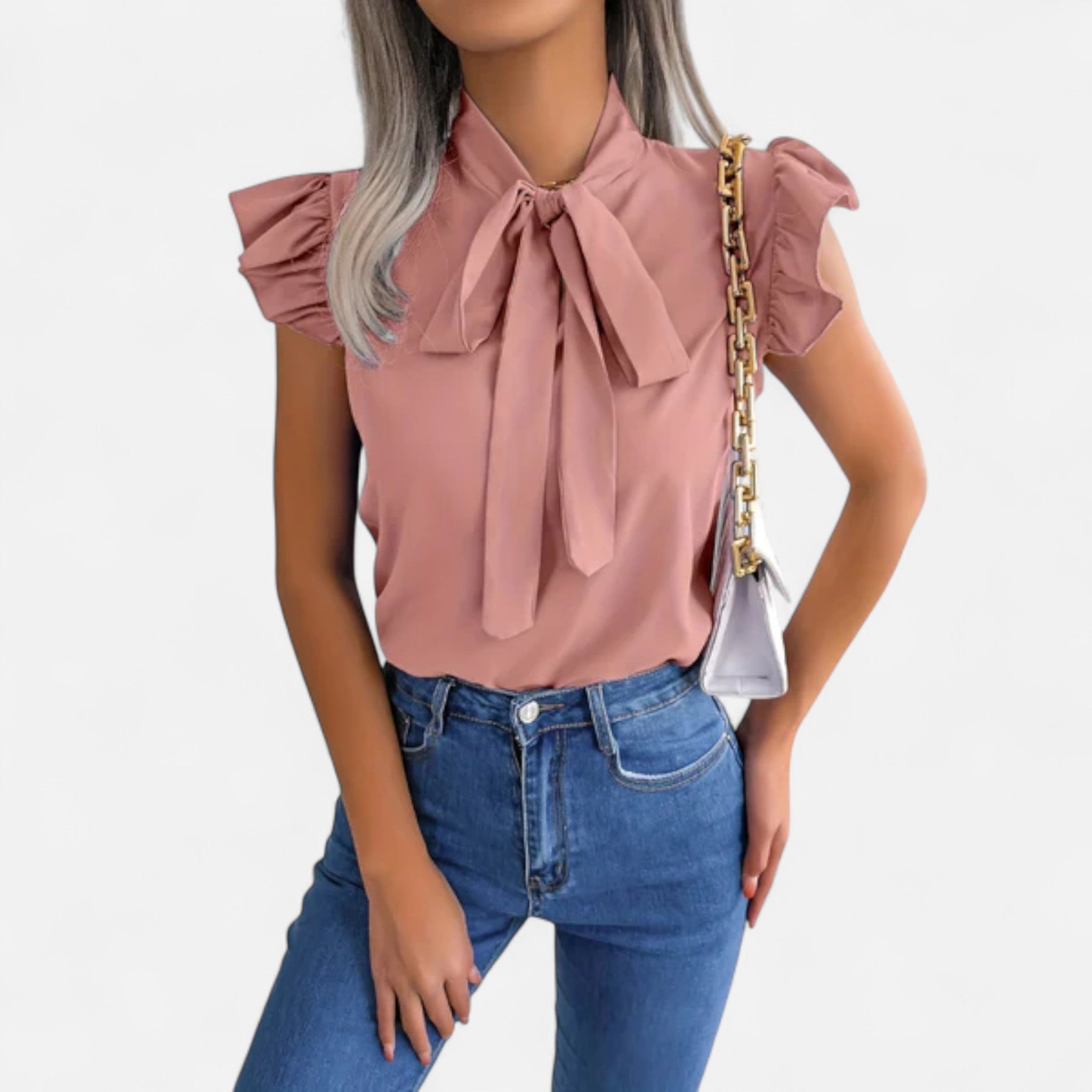 Veroux Mode | Women’s Sleeveless Chiffon Blouse Elegance