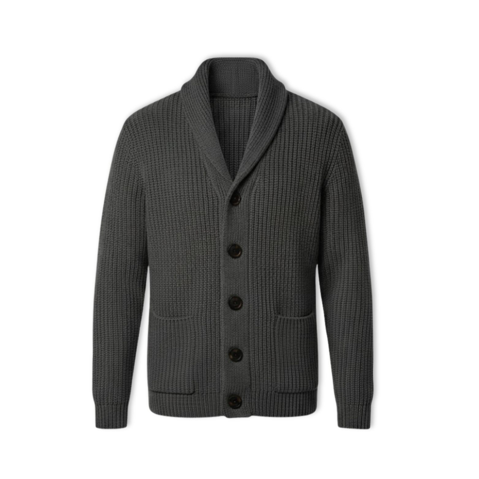 Men's Winter Cardigan Sweater Slim Fit Shawl Collar