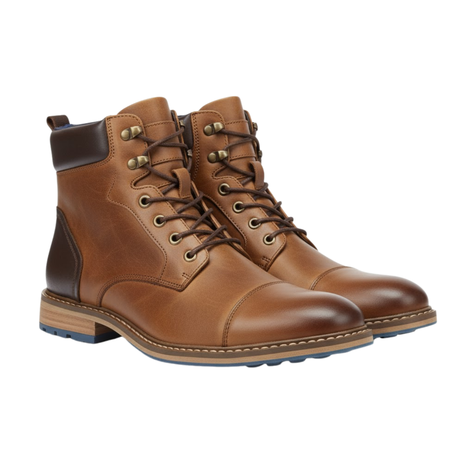 Men's Microfiber Ankle Boots Retro Side Zip Casual Fashion Shoes Rubber Sole